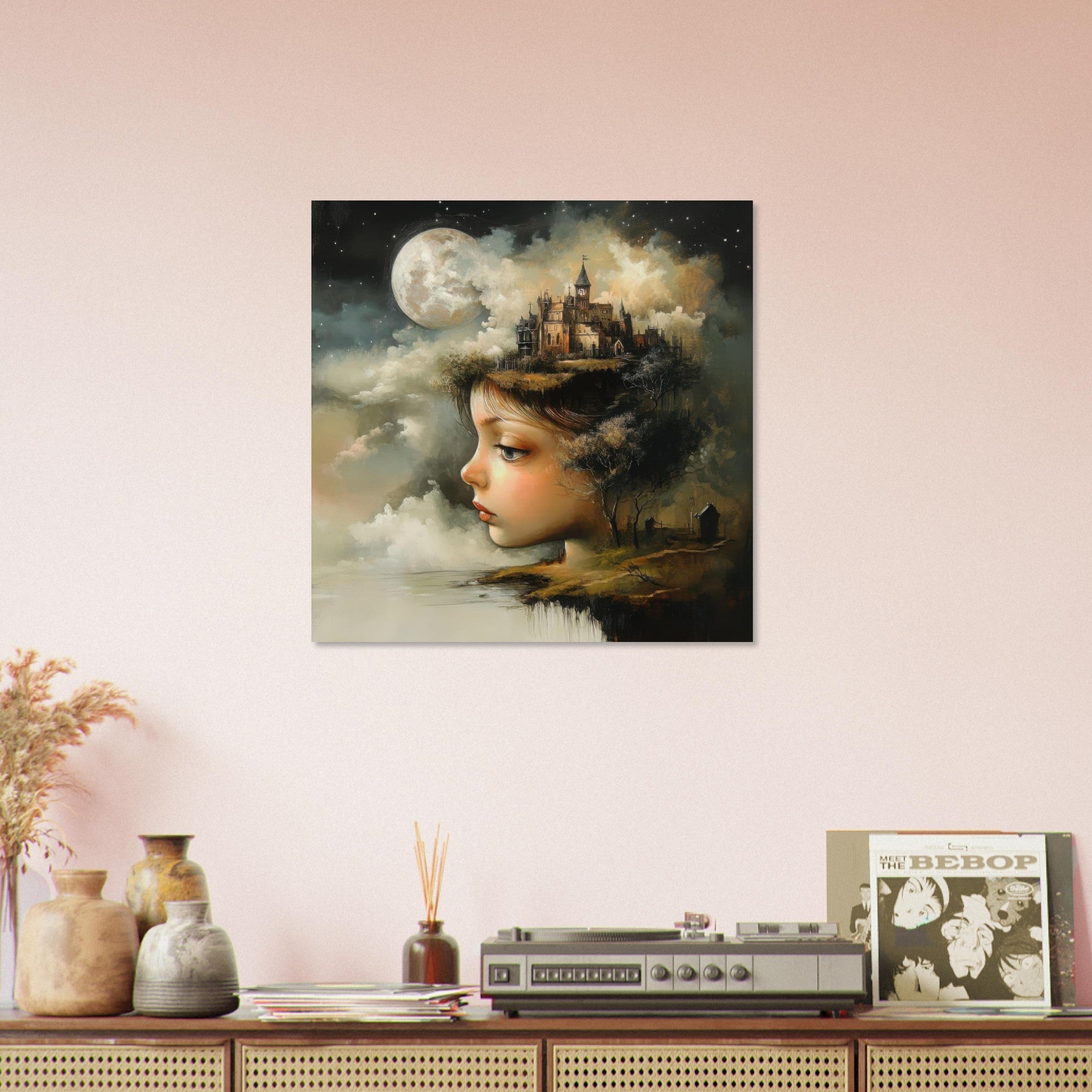 Aluminum Print Square - surrealistic art style 1 - Ai Art Force