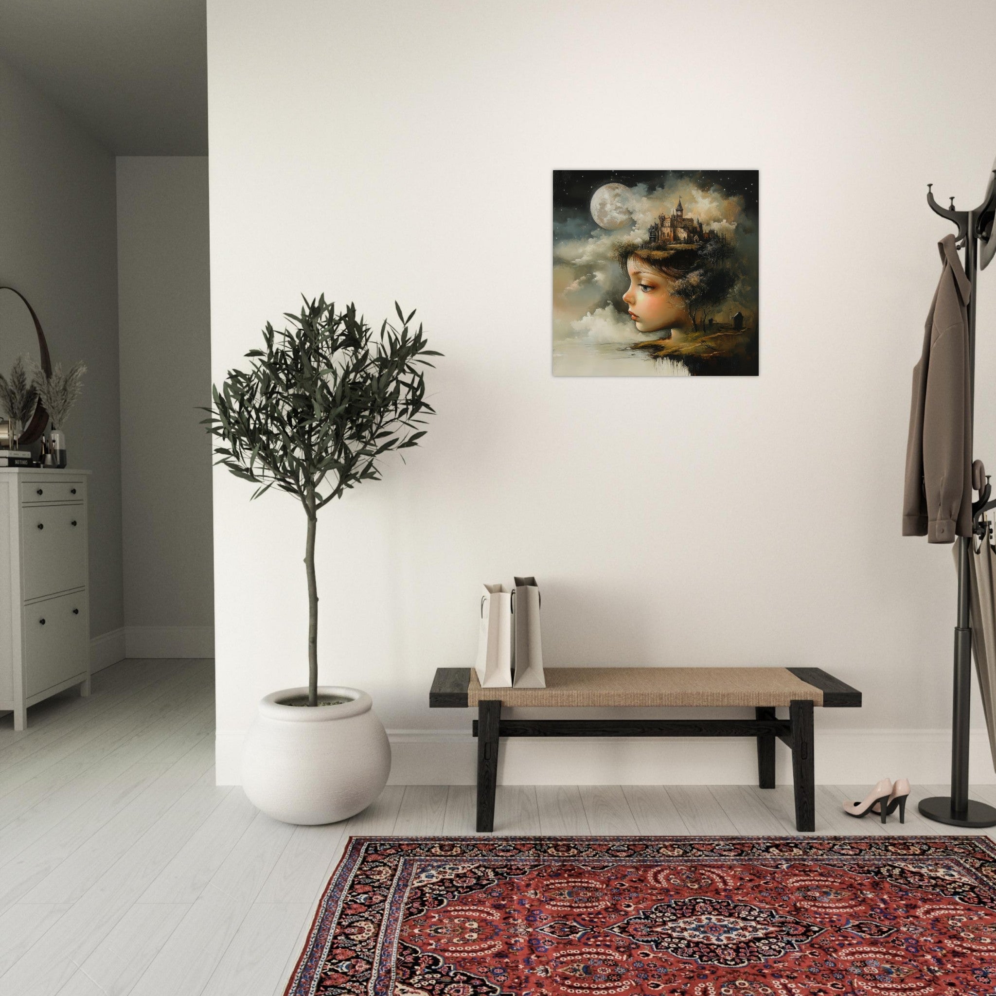 Aluminum Print Square - surrealistic art style 1 - Ai Art Force