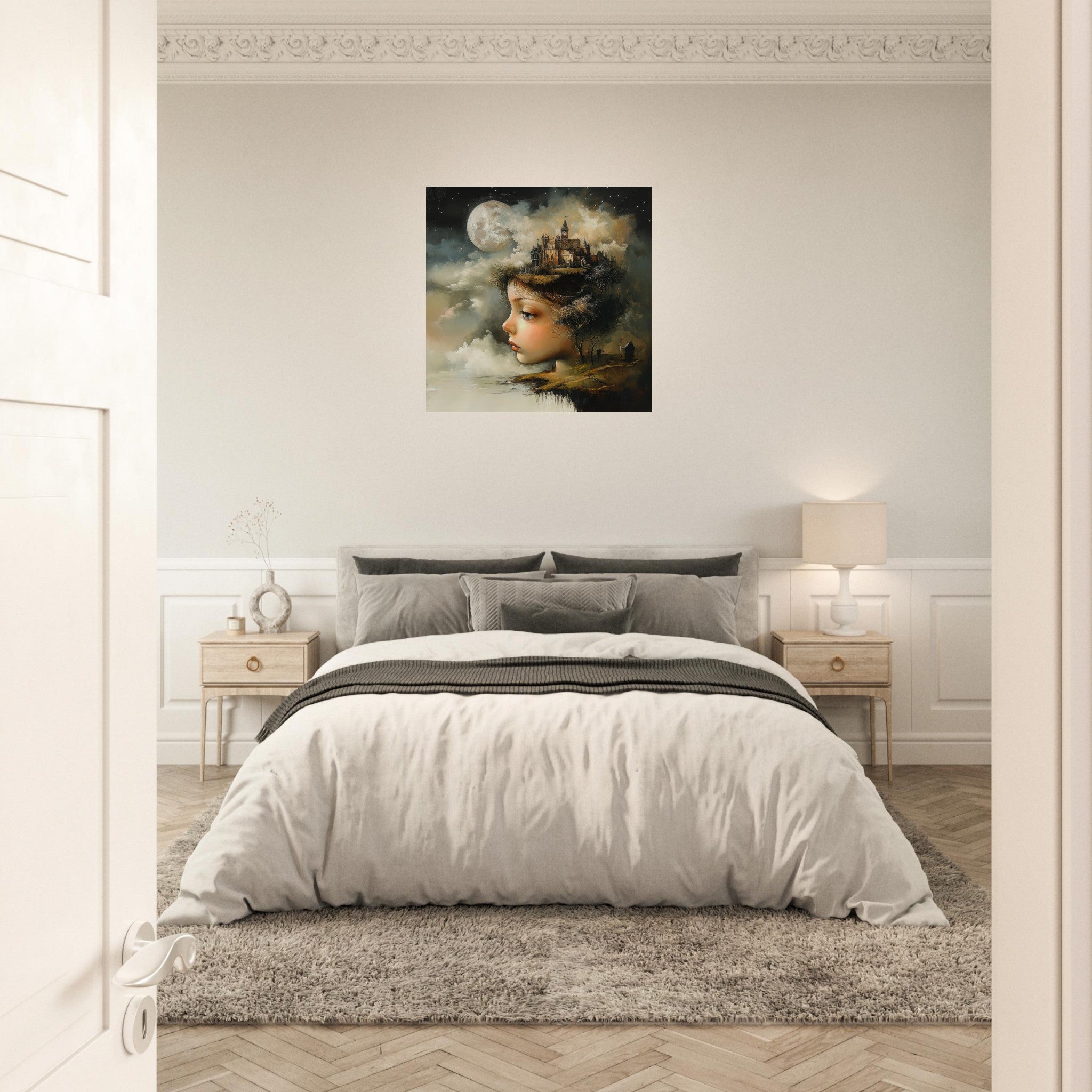 Aluminum Print Square - surrealistic art style 1 - Ai Art Force