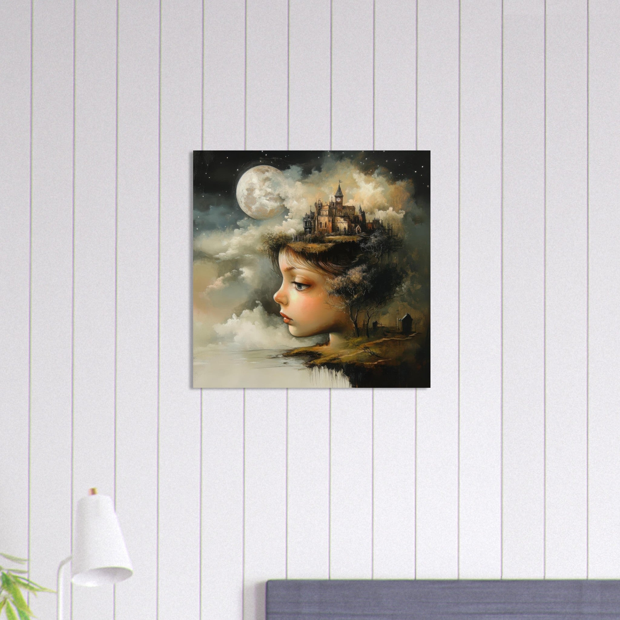 Aluminum Print Square - surrealistic art style 1 - Ai Art Force