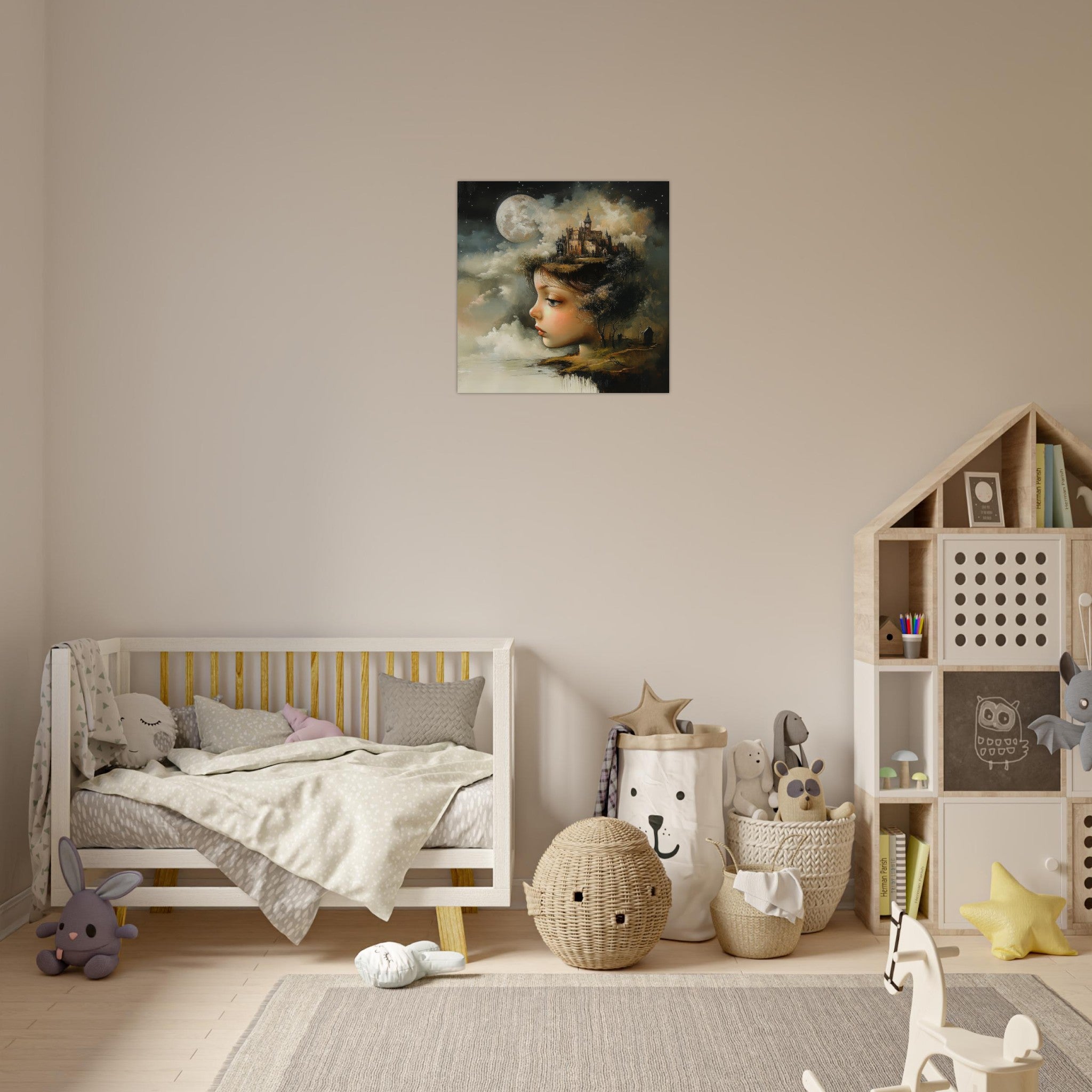 Aluminum Print Square - surrealistic art style 1 - Ai Art Force