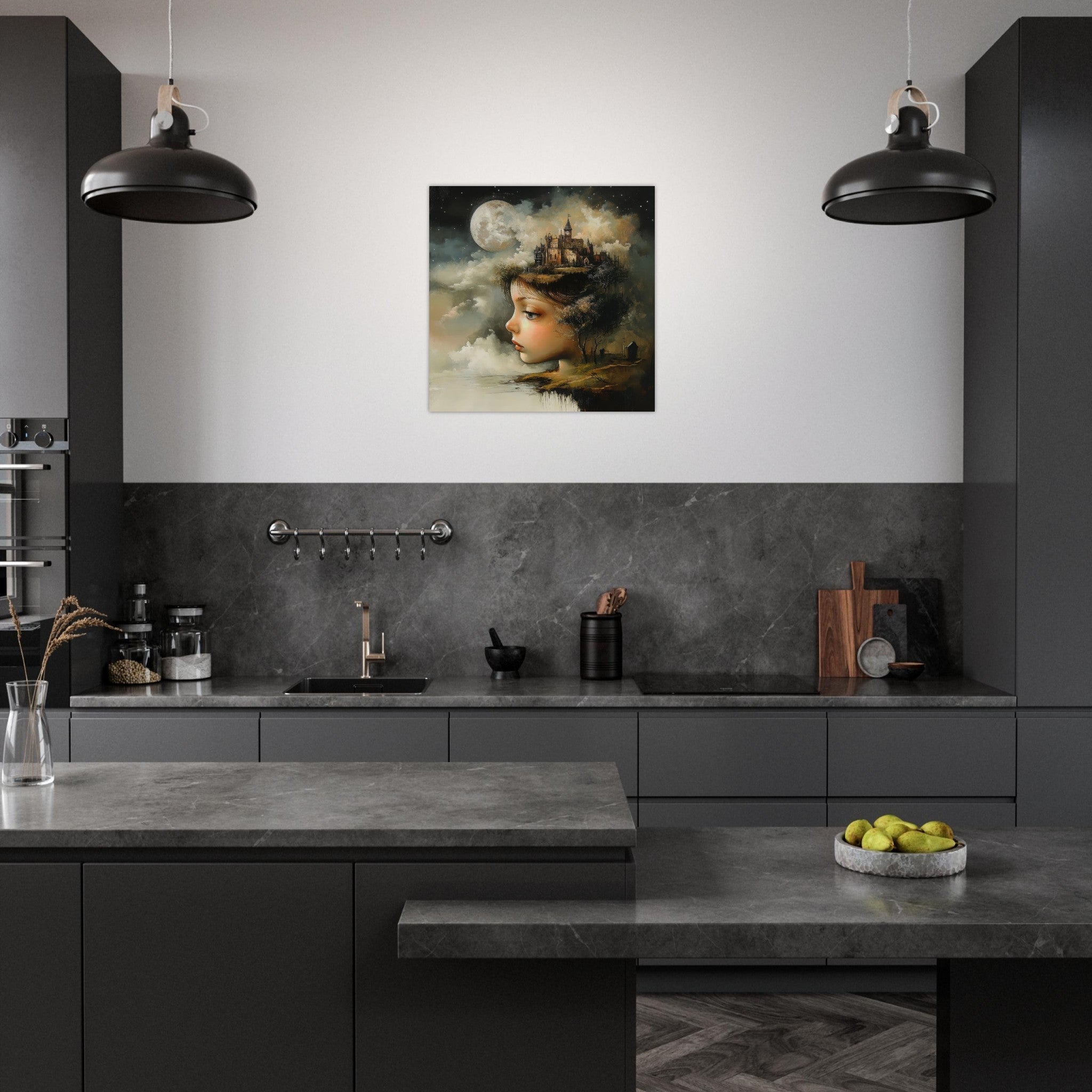 Aluminum Print Square - surrealistic art style 1 - Ai Art Force