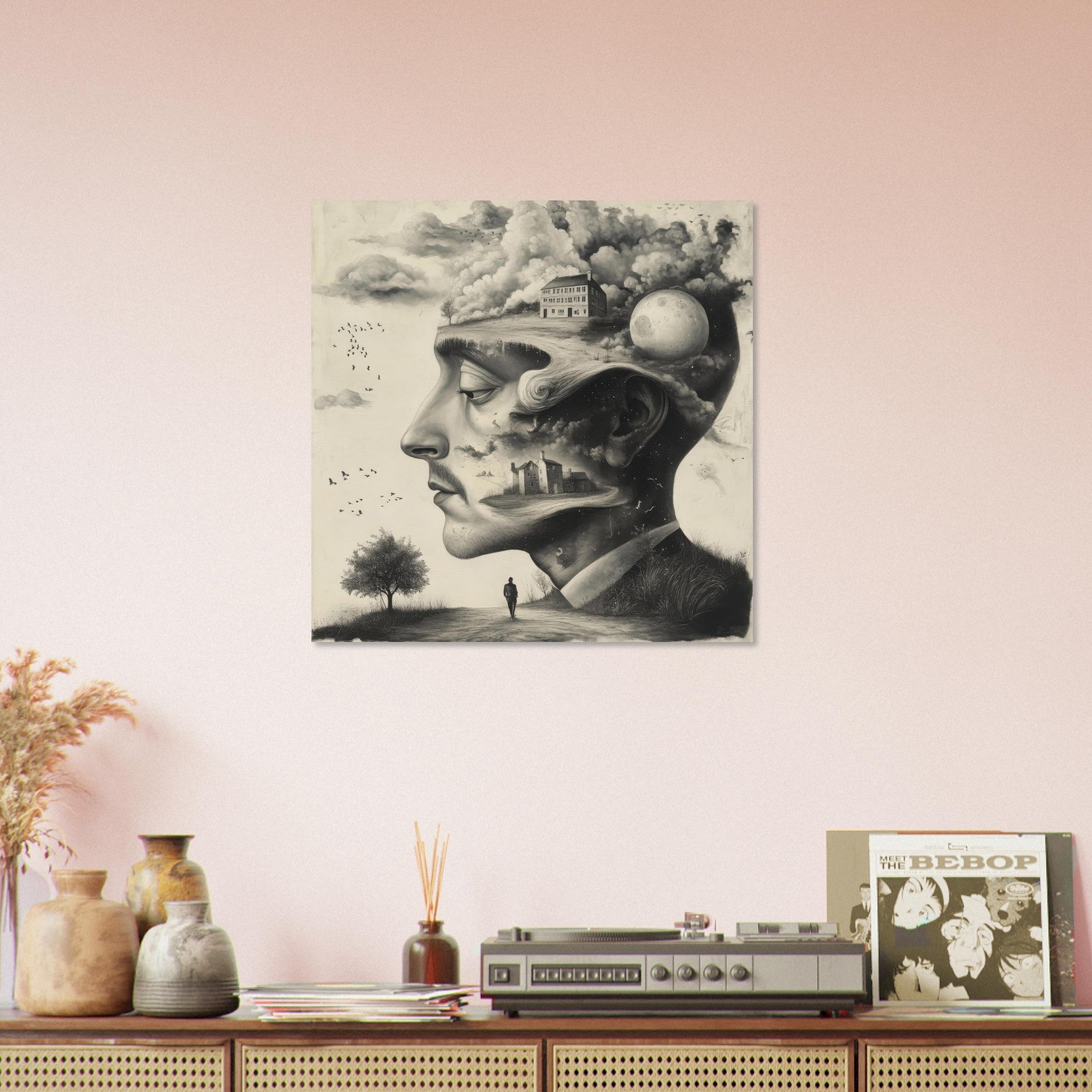 Aluminum Print Square - surrealistic art style 5 - Shop Ai Art WebShop - Digital Art online Store
