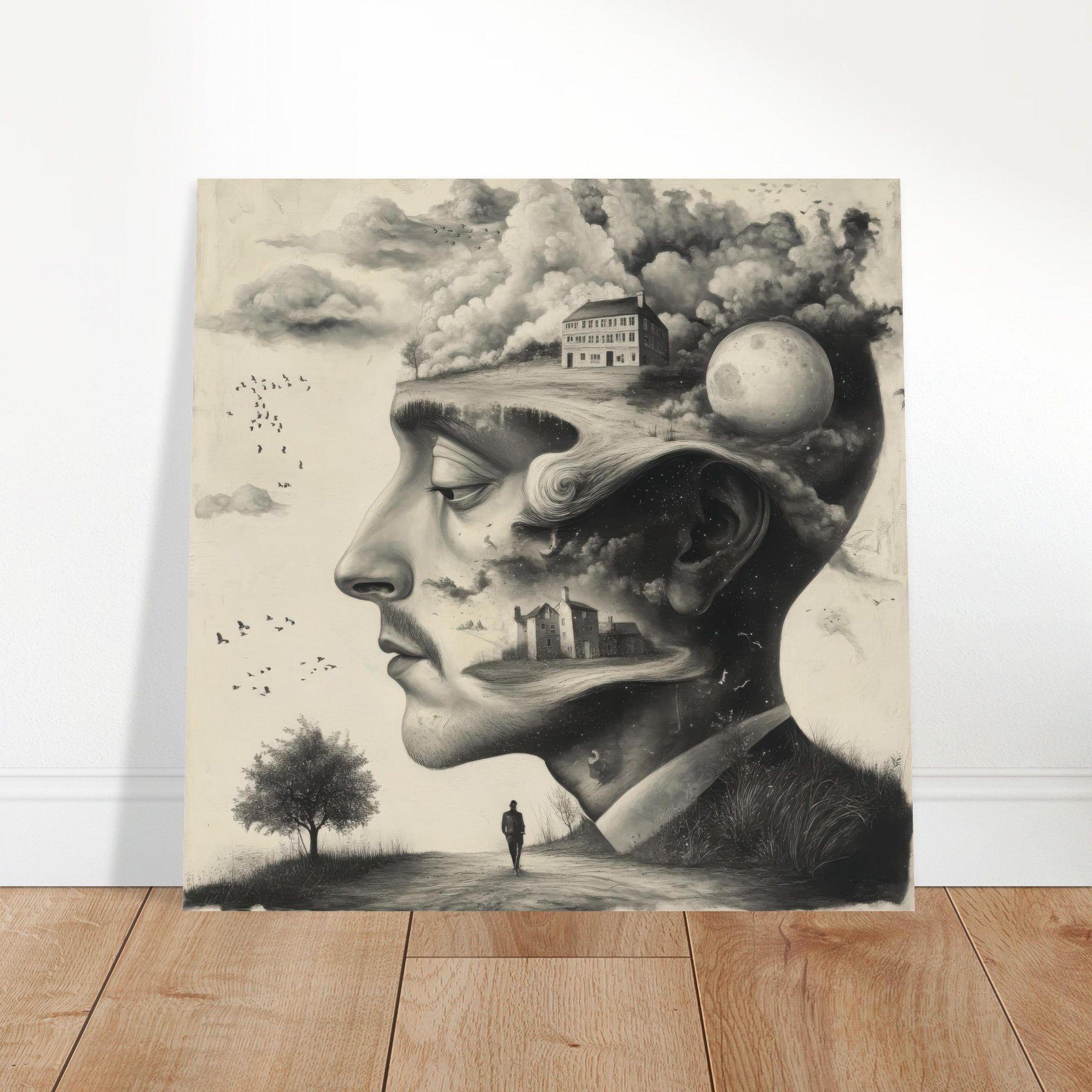 Aluminum Print Square - surrealistic art style 5 - Shop Ai Art WebShop - Digital Art online Store