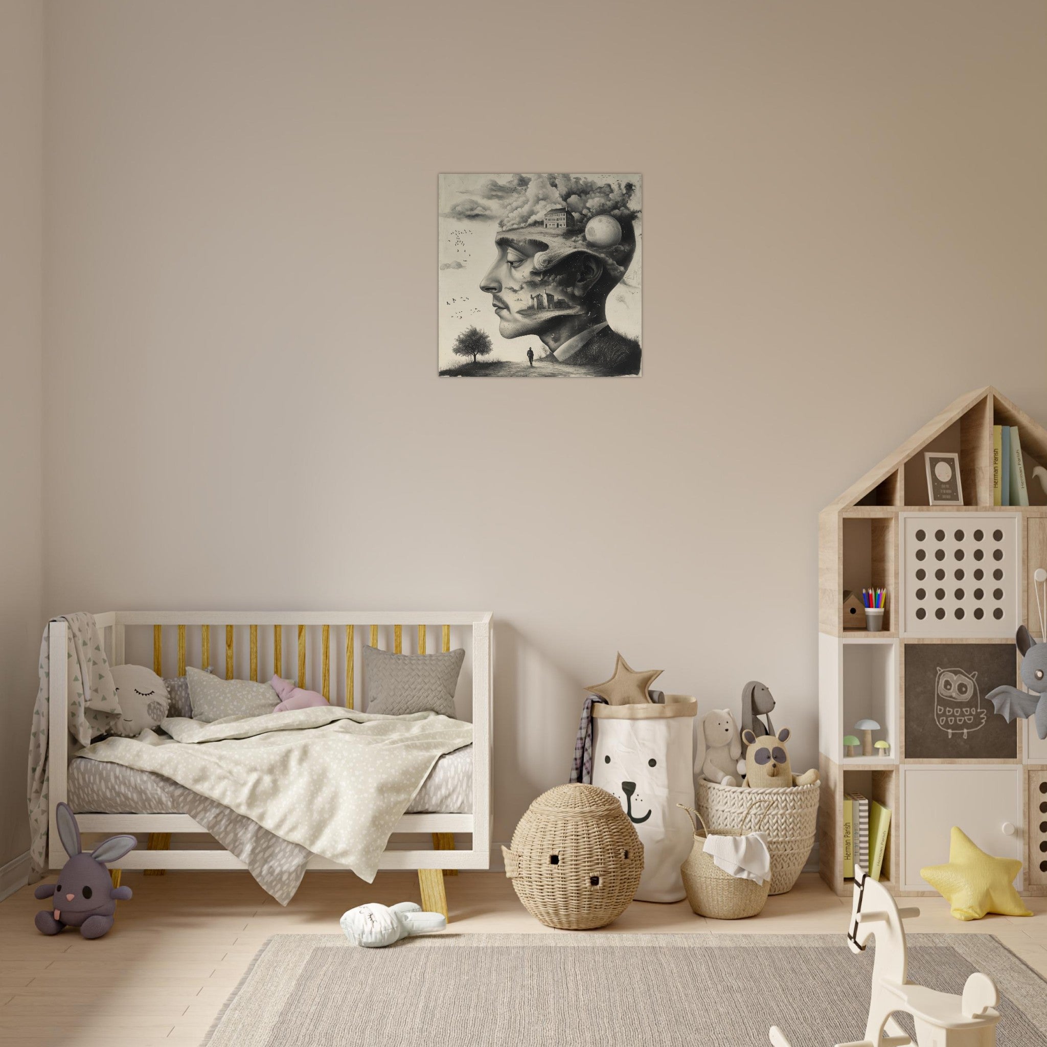 Aluminum Print Square - surrealistic art style 5 - Shop Ai Art WebShop - Digital Art online Store