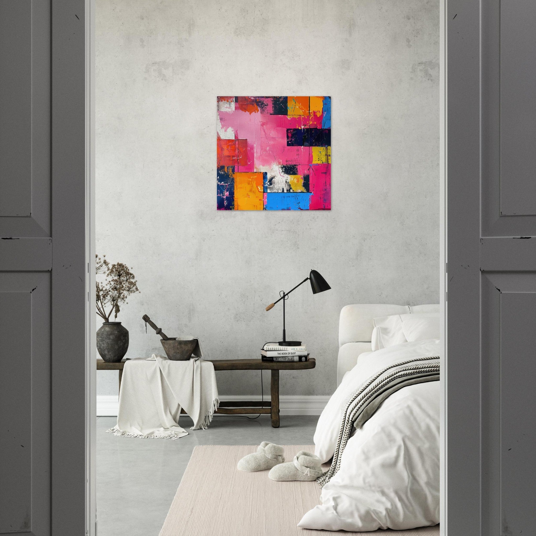 Aluminum Print Square - Swedish popart in abstract style 5 - Shop Ai Art WebShop - Digital Art online Store