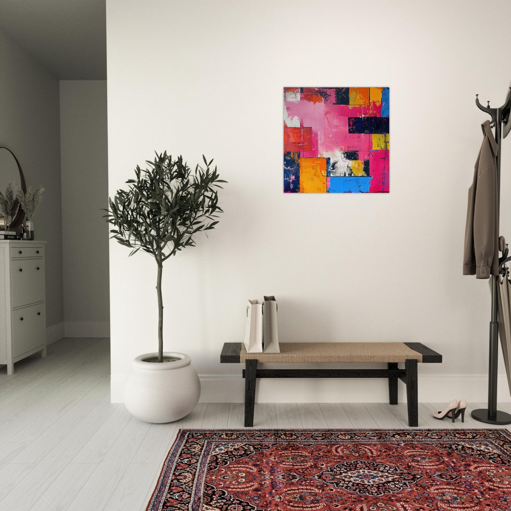 Aluminum Print Square - Swedish popart in abstract style 5 - Shop Ai Art WebShop - Digital Art online Store