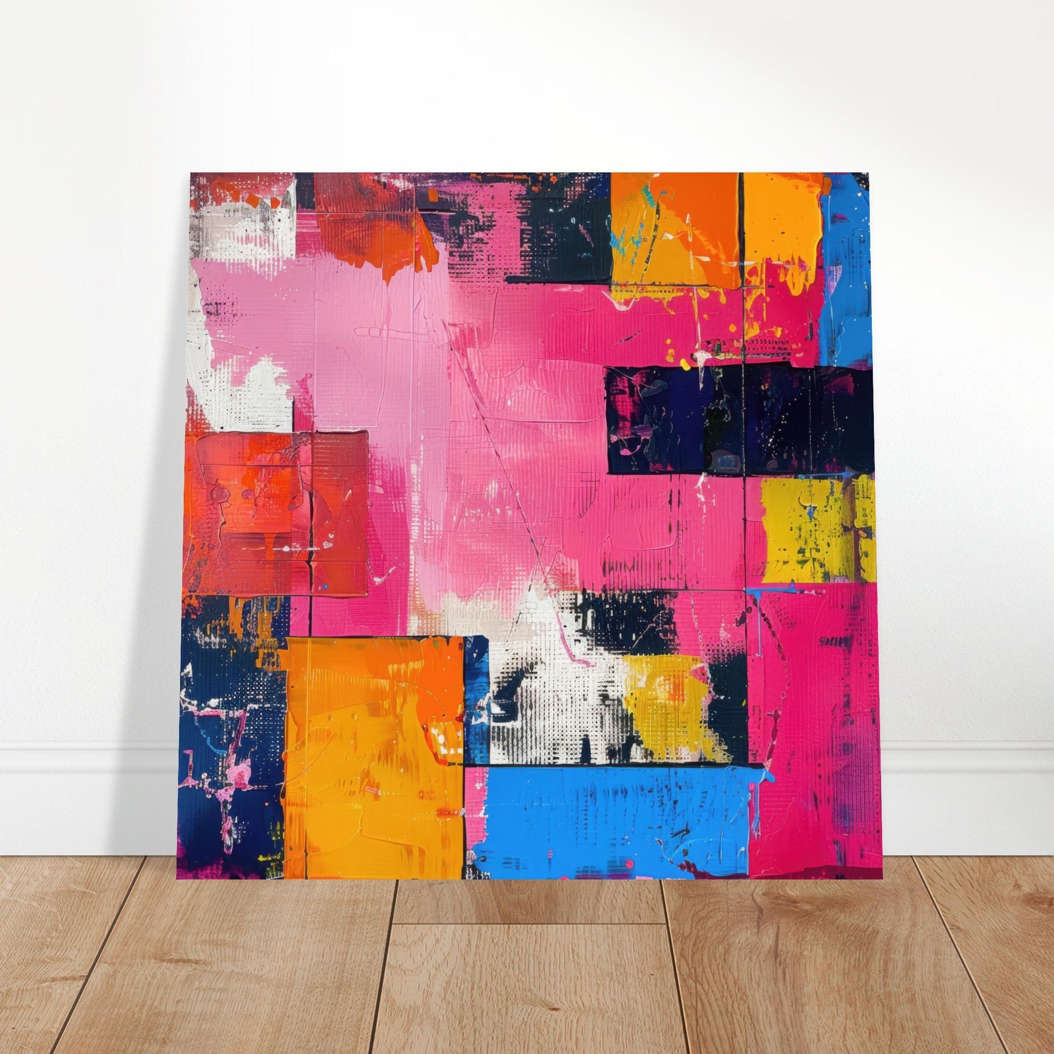 Aluminum Print Square - Swedish popart in abstract style 5 - Shop Ai Art WebShop - Digital Art online Store