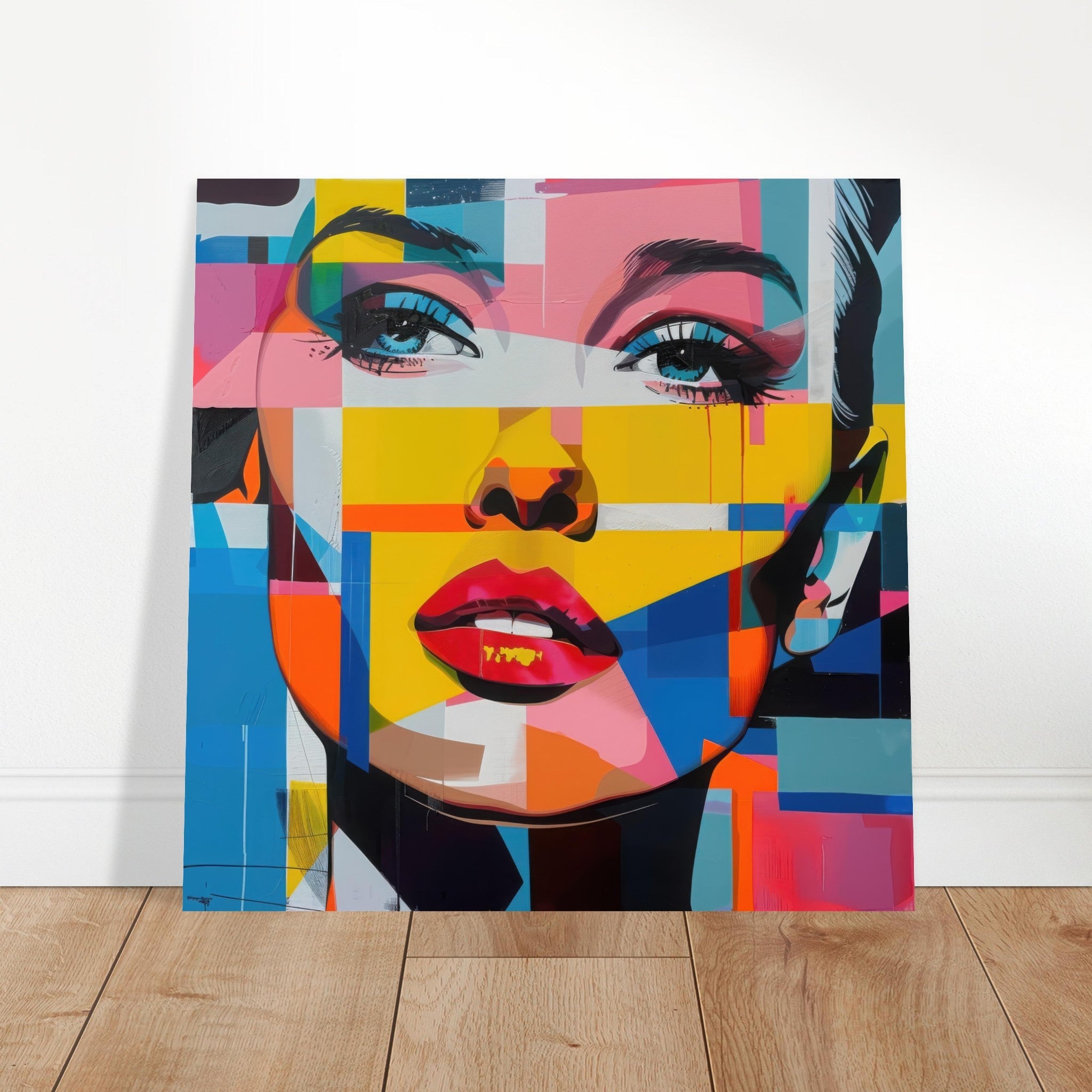 Aluminum Print Square - Swedish popart in abstract style 7 - Shop Ai Art WebShop - Digital Art online Store