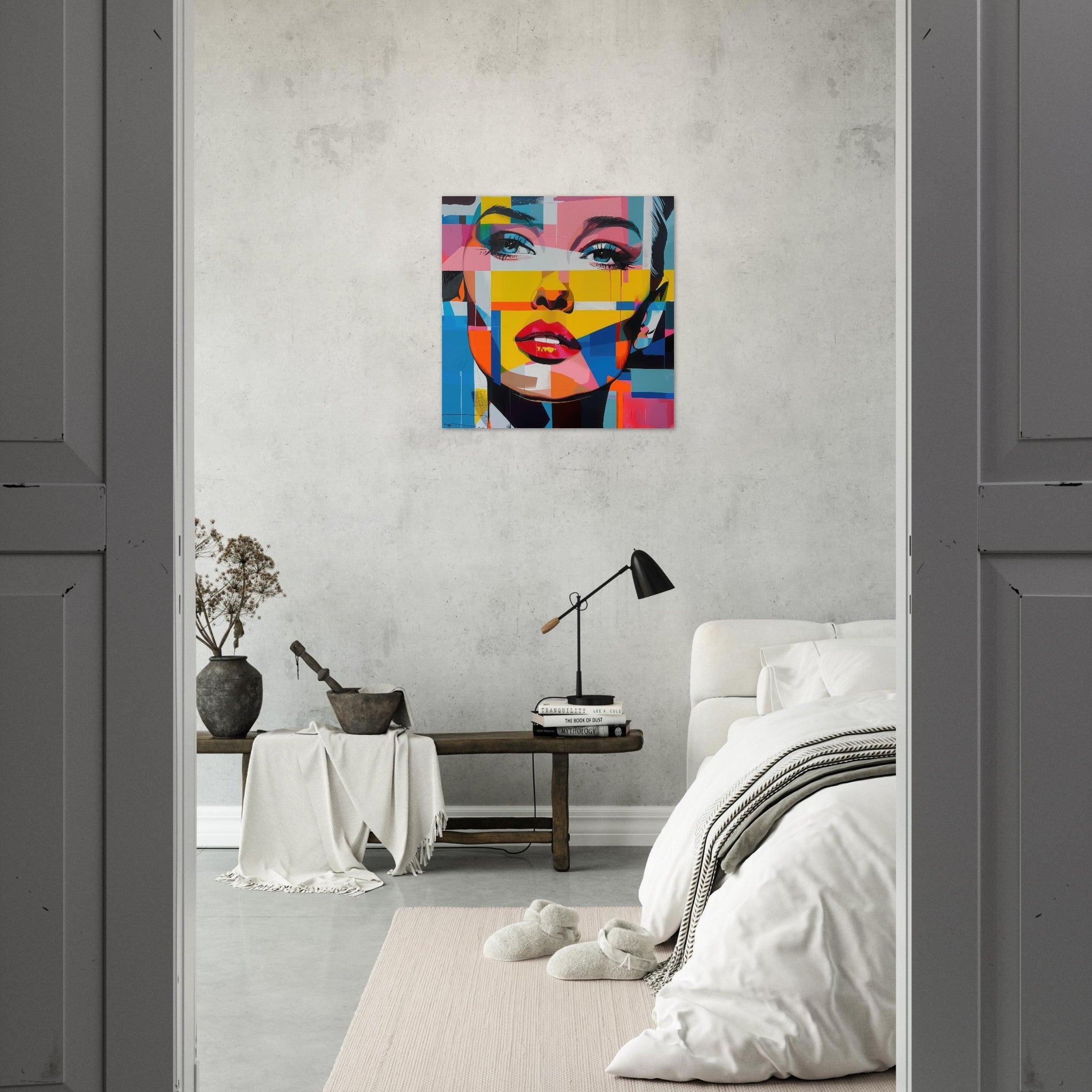 Aluminum Print Square - Swedish popart in abstract style 7 - Shop Ai Art WebShop - Digital Art online Store