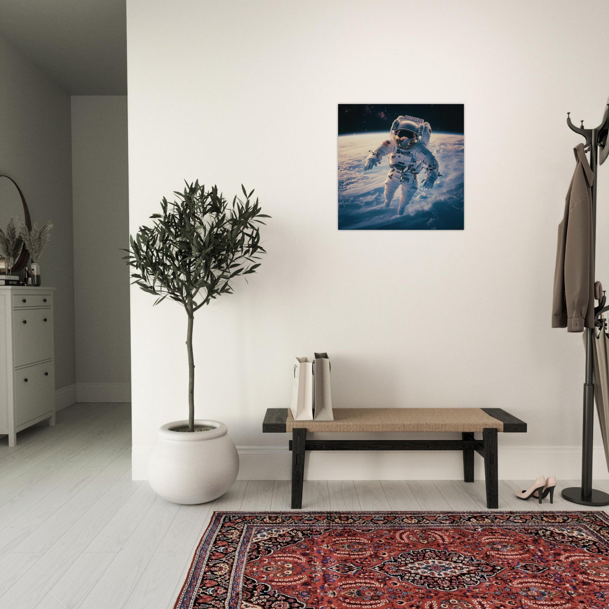 Aluminum Print Square - The psychological challenges of long 3 - Shop Ai Art WebShop - Digital Art online Store