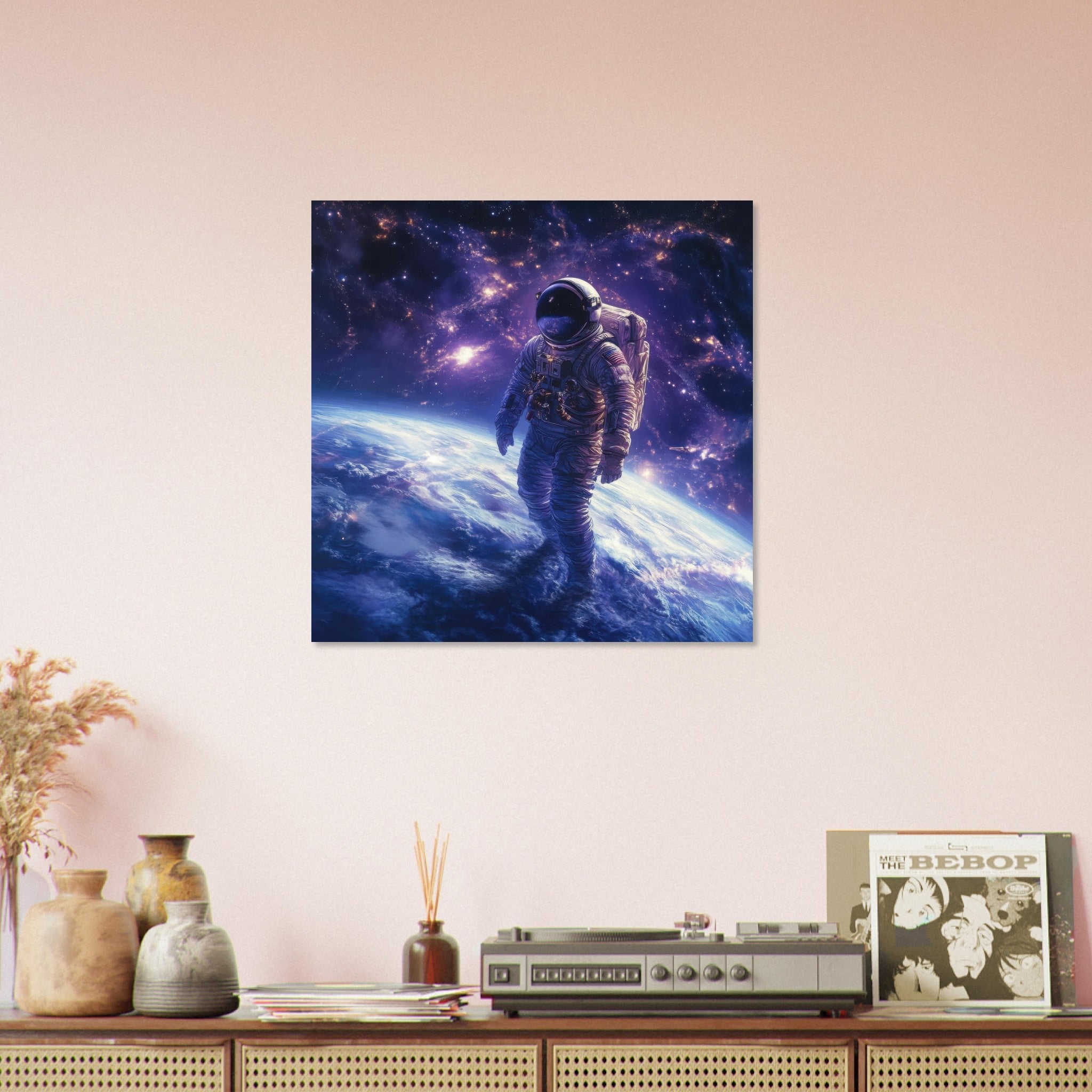Aluminum Print Square - The role of space exploration in uniting humanit 1 - Shop Ai Art WebShop - Digital Art online Store