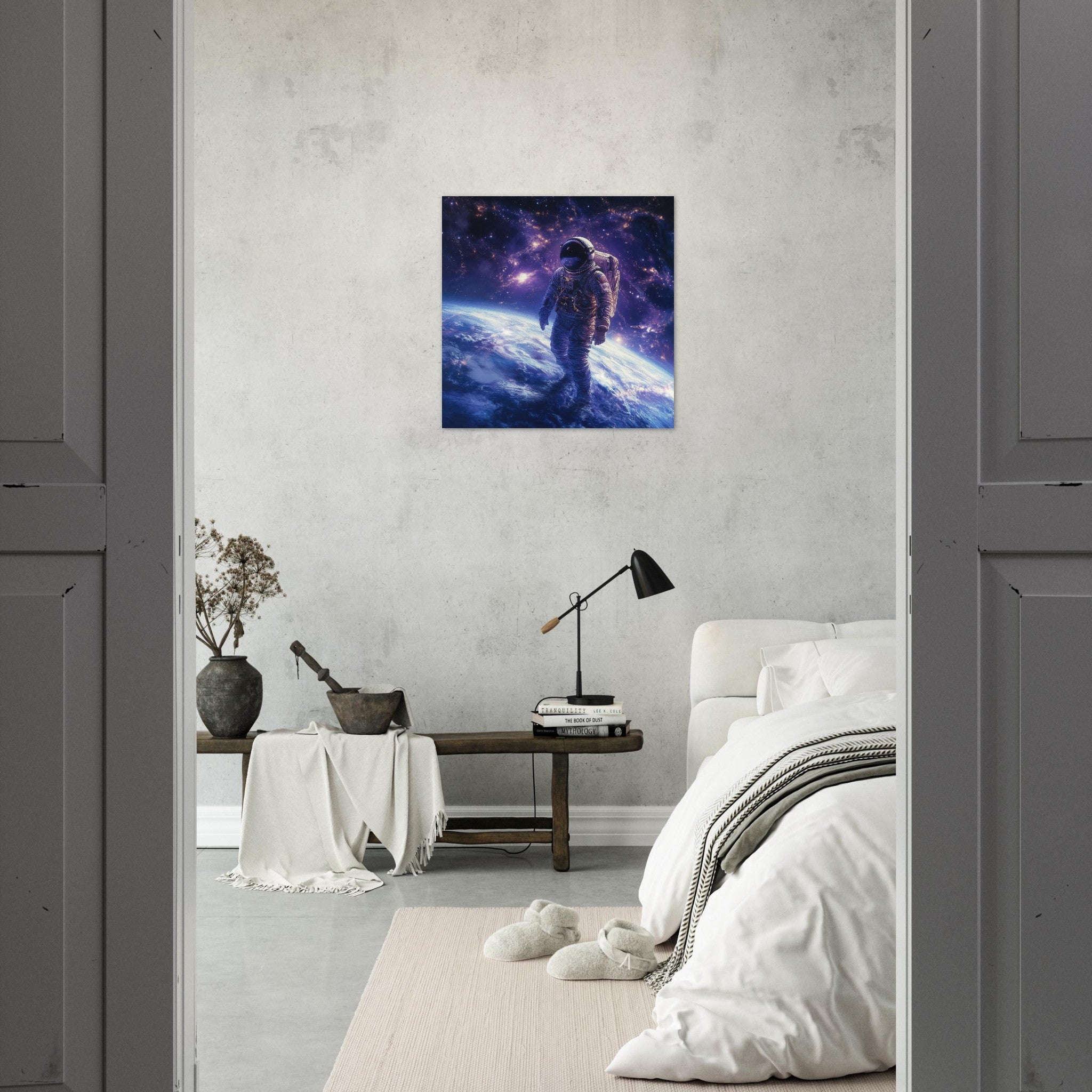 Aluminum Print Square - The role of space exploration in uniting humanit 1 - Shop Ai Art WebShop - Digital Art online Store