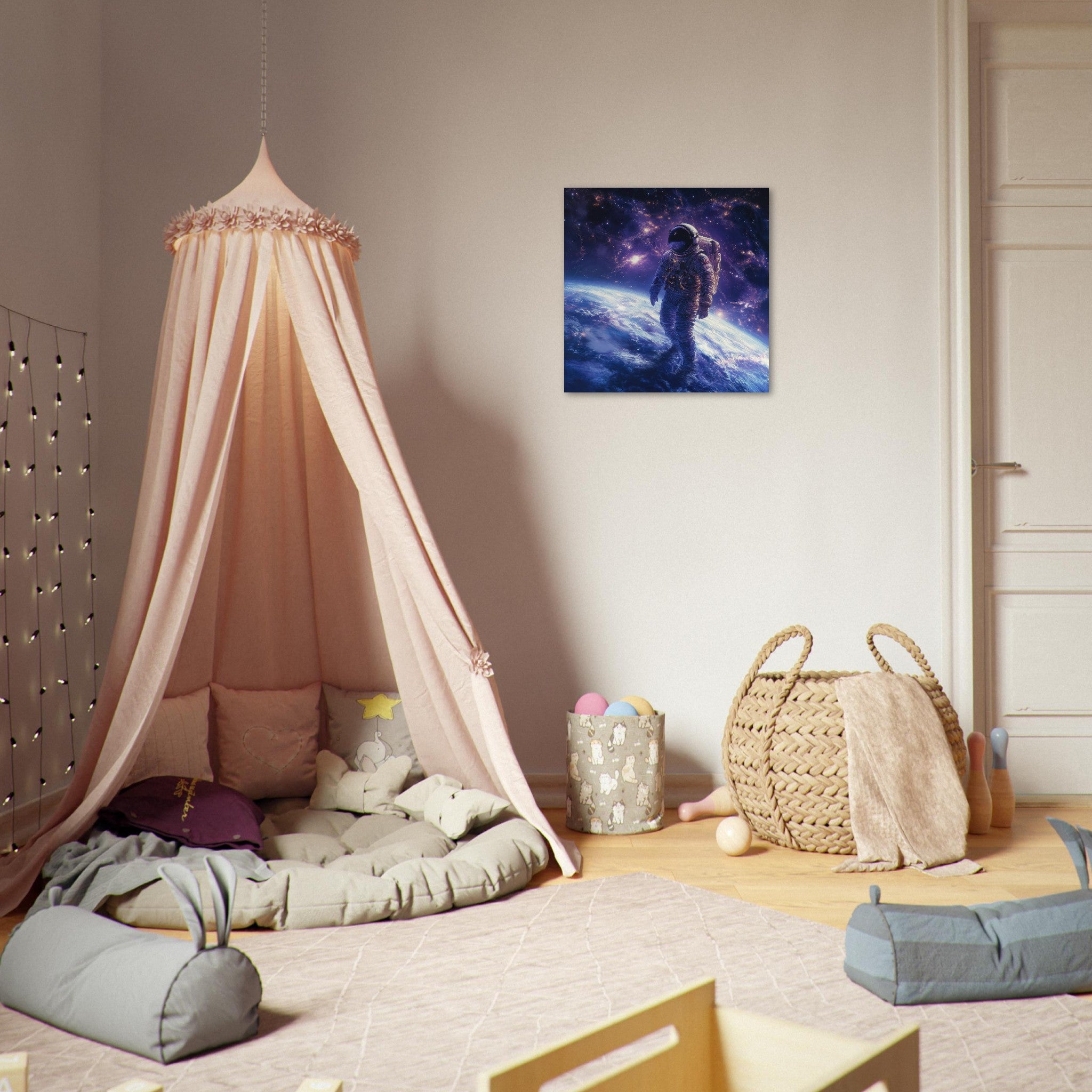 Aluminum Print Square - The role of space exploration in uniting humanit 1 - Shop Ai Art WebShop - Digital Art online Store