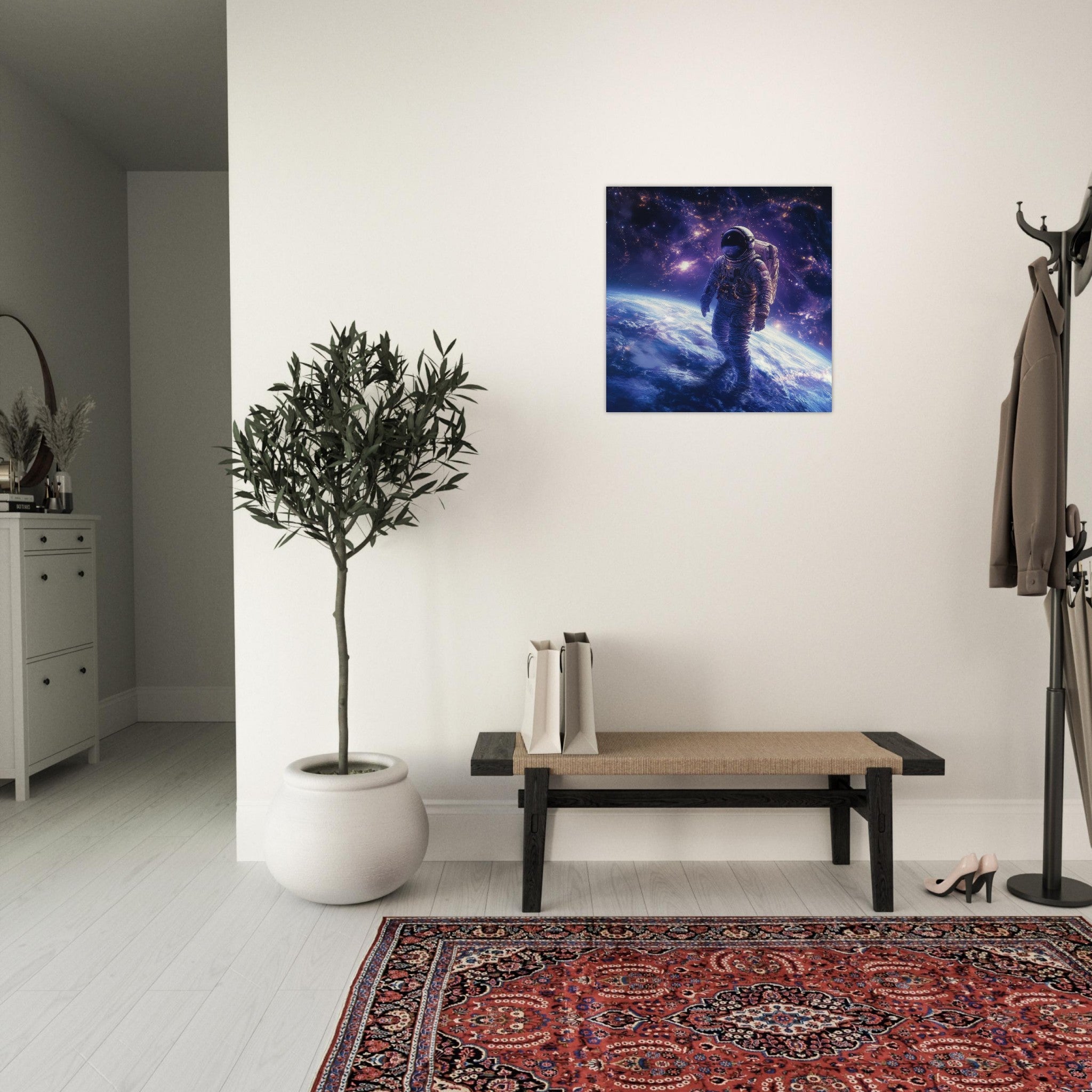 Aluminum Print Square - The role of space exploration in uniting humanit 1 - Shop Ai Art WebShop - Digital Art online Store
