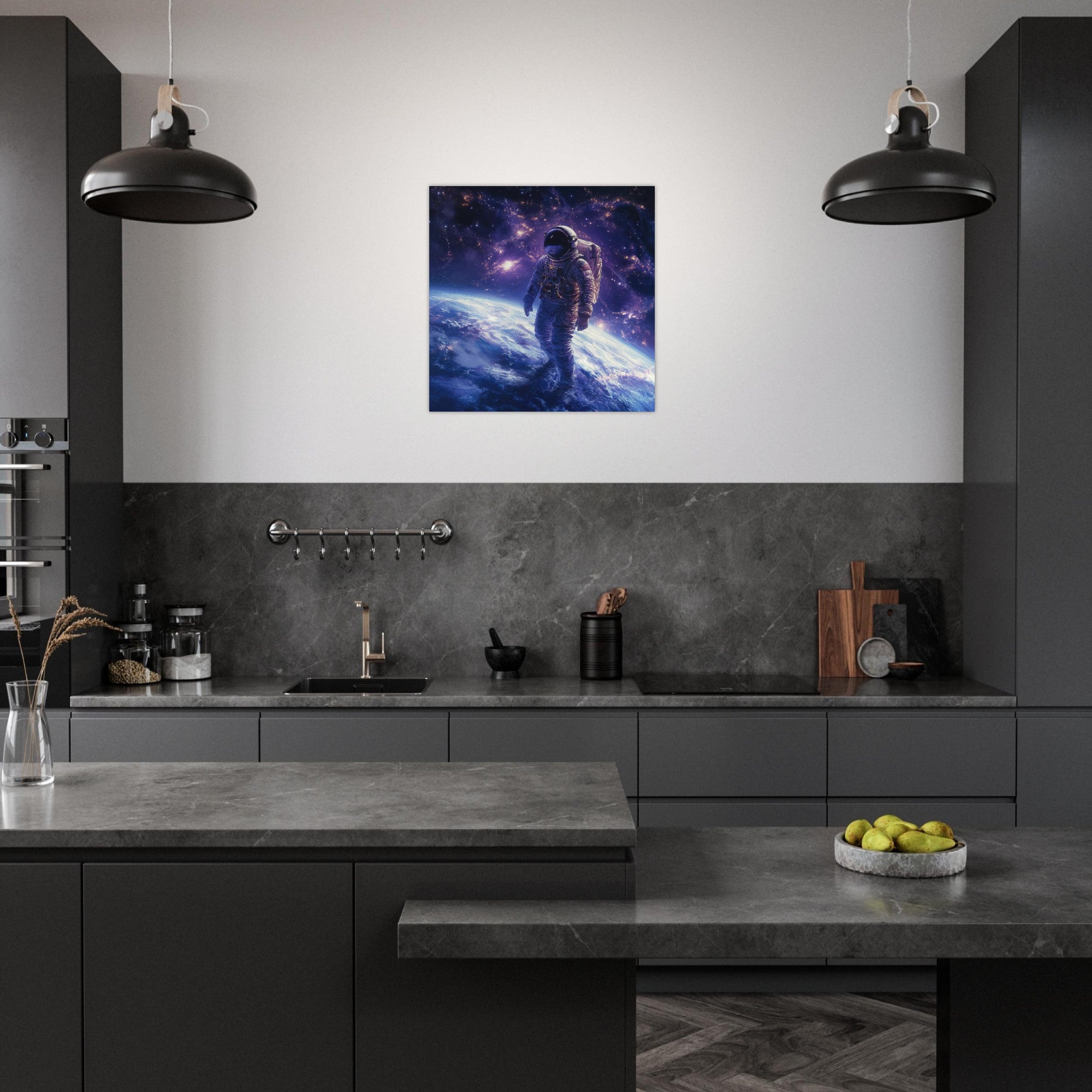 Aluminum Print Square - The role of space exploration in uniting humanit 1 - Shop Ai Art WebShop - Digital Art online Store