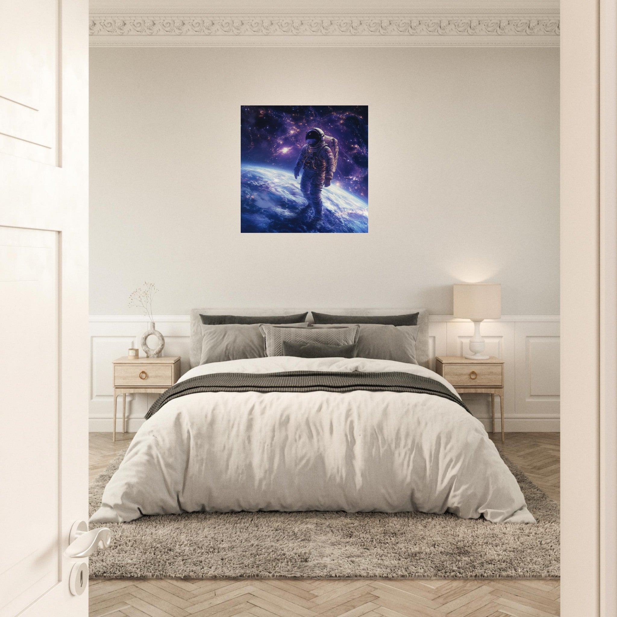 Aluminum Print Square - The role of space exploration in uniting humanit 1 - Shop Ai Art WebShop - Digital Art online Store