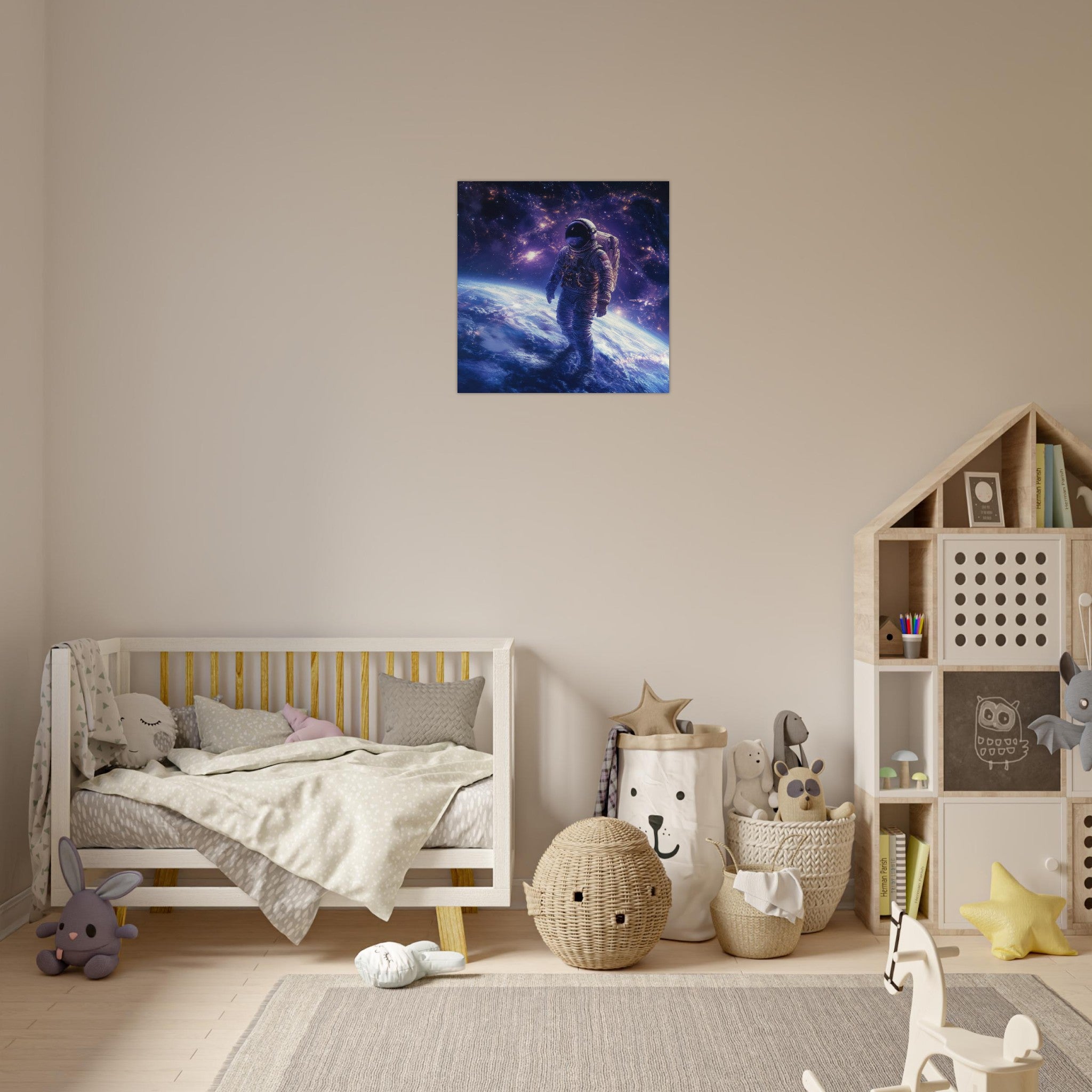 Aluminum Print Square - The role of space exploration in uniting humanit 1 - Shop Ai Art WebShop - Digital Art online Store
