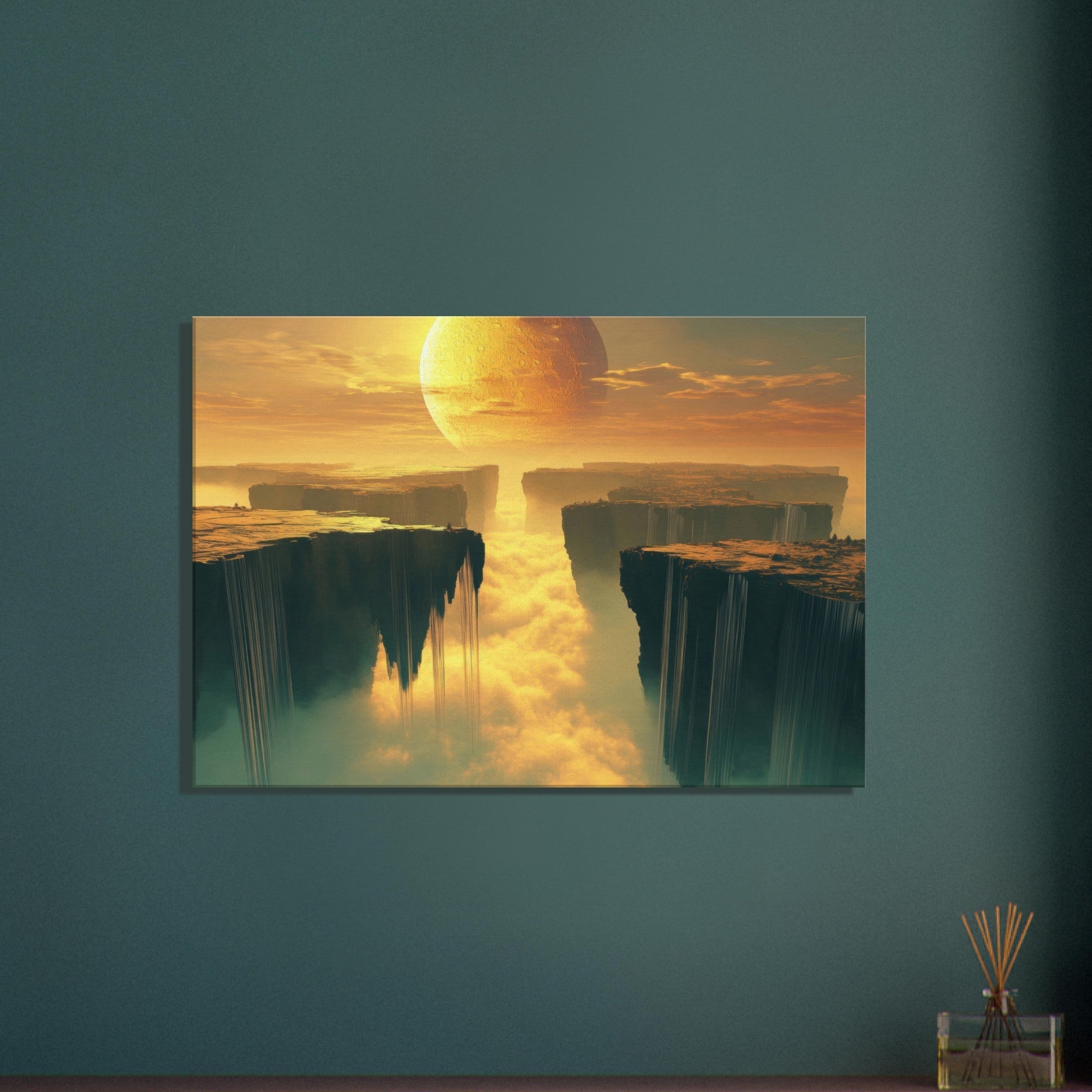 Canvas Landscape - A vast dreamscape with levitating islands a mass 3 - Ai Art Force