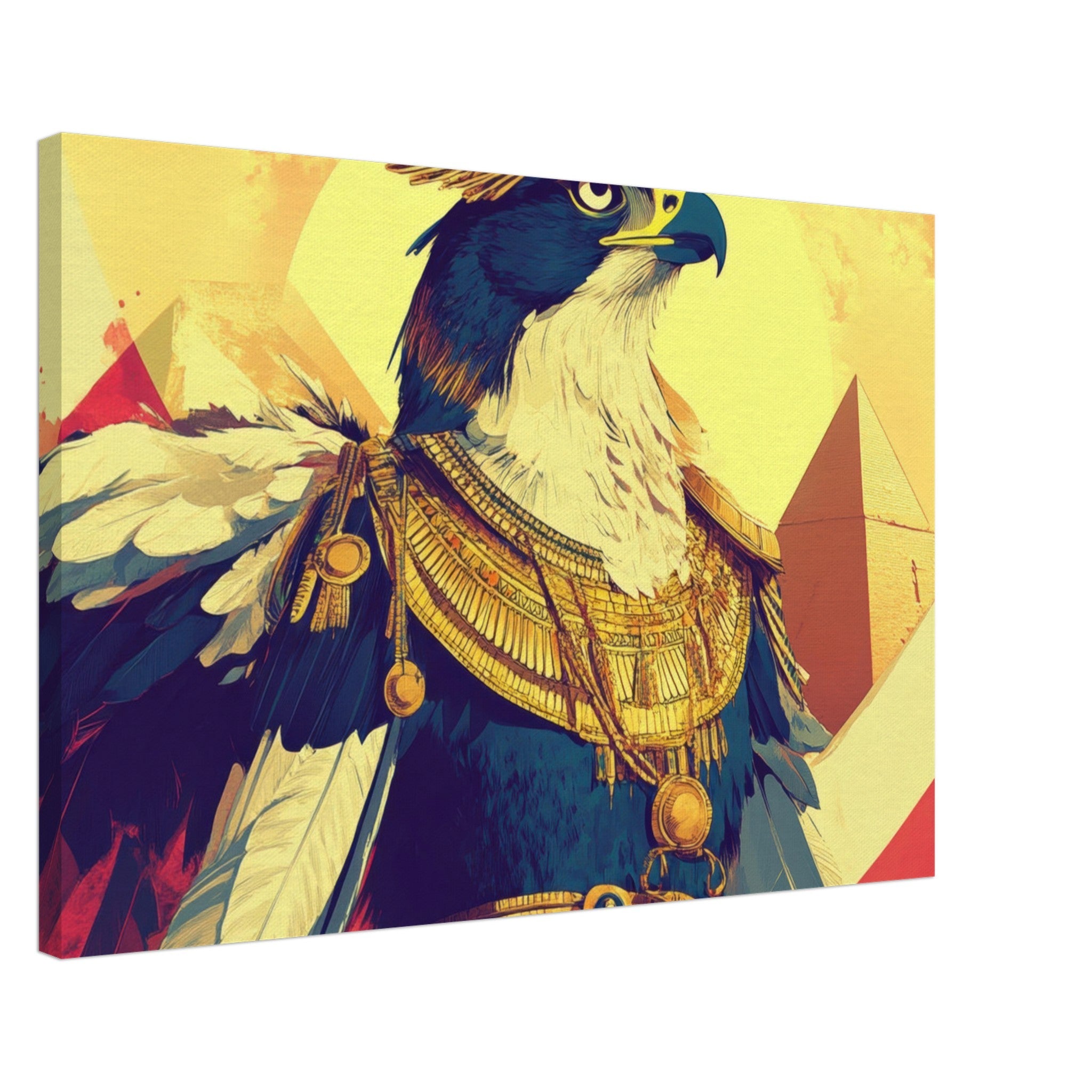 Canvas Landscape - Ancient Egyptian Falcon God Horus A majestic far 5 - Shop Ai Art WebShop - Digital Art online Store