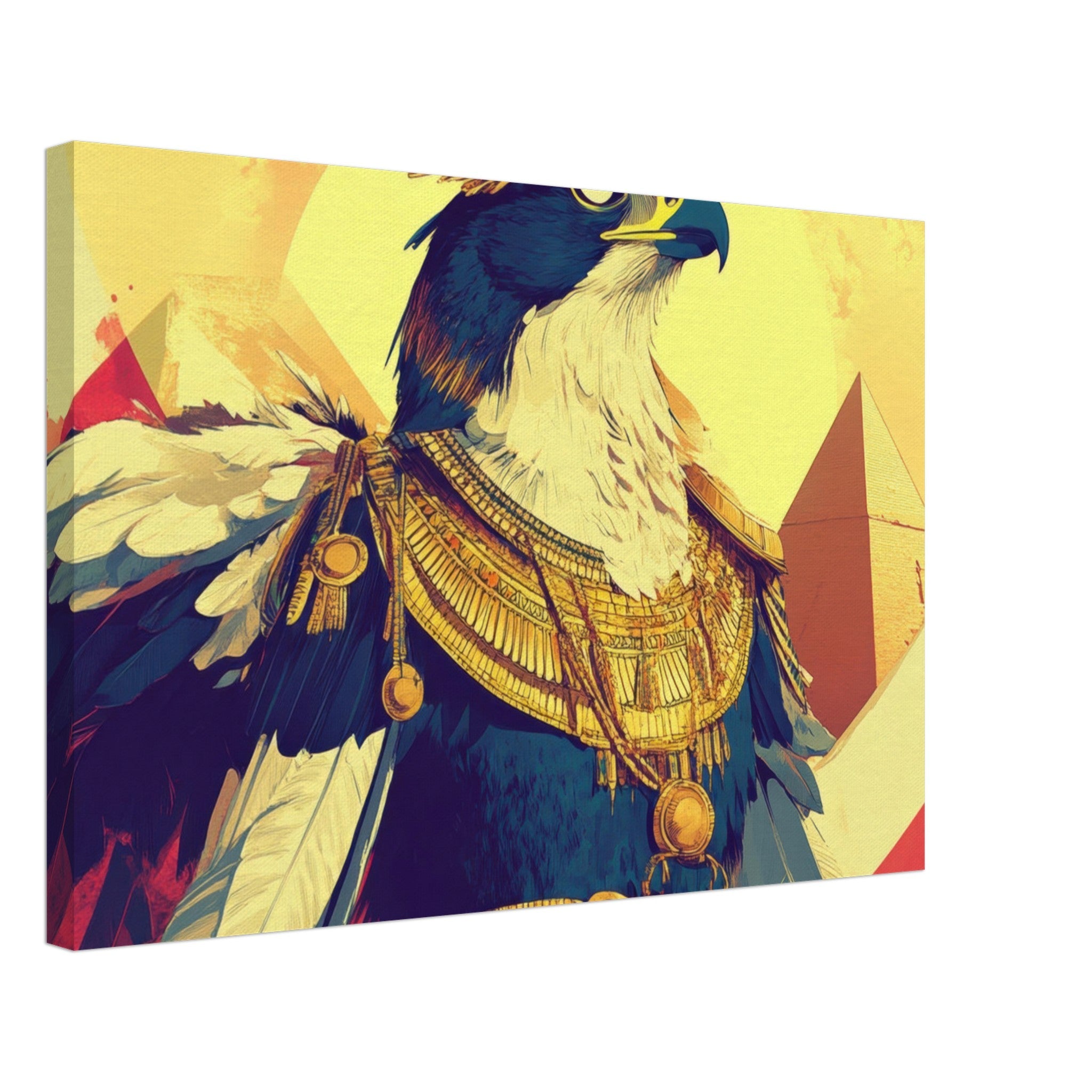 Canvas Landscape - Ancient Egyptian Falcon God Horus A majestic far 5 - Shop Ai Art WebShop - Digital Art online Store