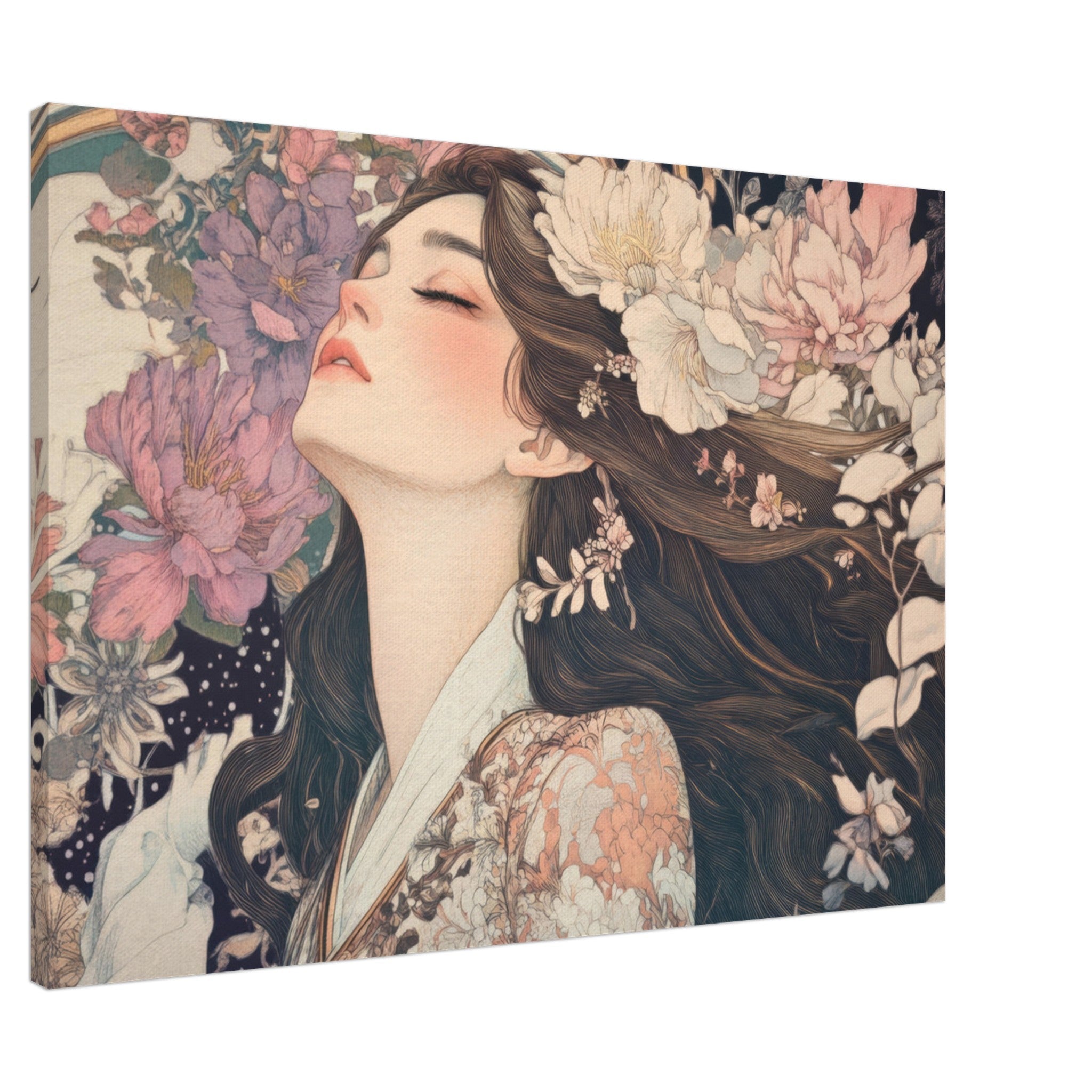 Canvas Landscape - Art Nouveau Enchanted Garden An Art Nouveau inst 2 - Shop Ai Art WebShop - Digital Art online Store