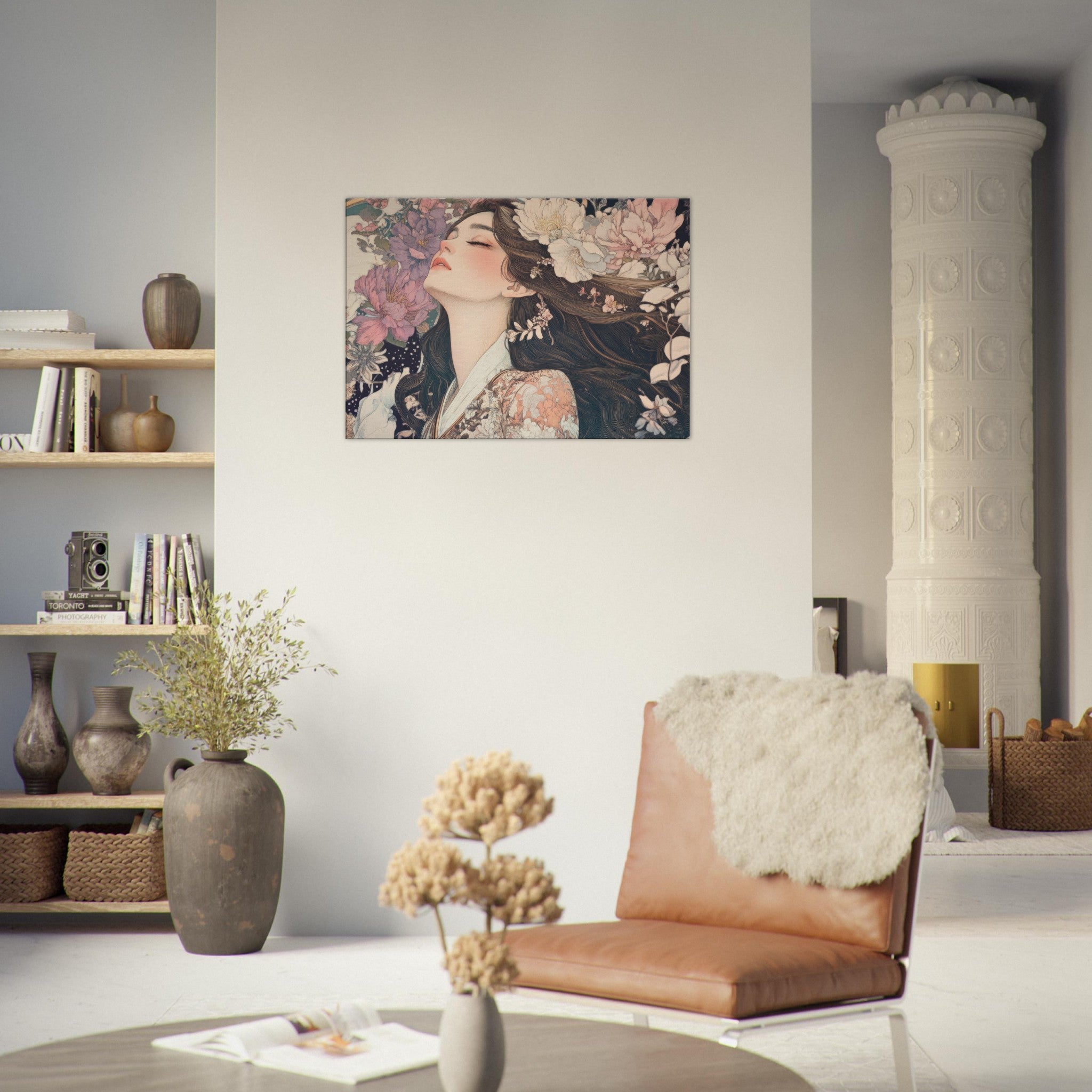 Canvas Landscape - Art Nouveau Enchanted Garden An Art Nouveau inst 2 - Shop Ai Art WebShop - Digital Art online Store