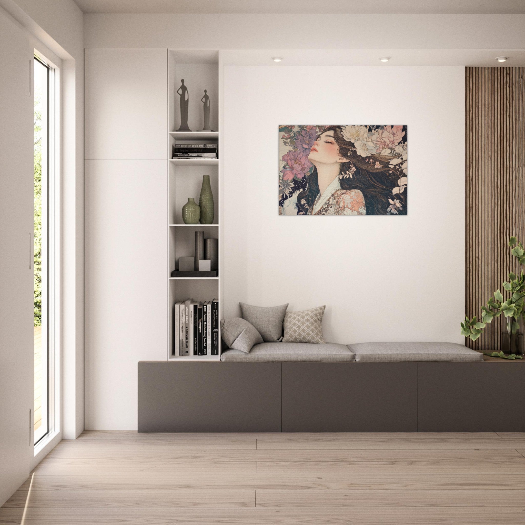 Canvas Landscape - Art Nouveau Enchanted Garden An Art Nouveau inst 2 - Shop Ai Art WebShop - Digital Art online Store