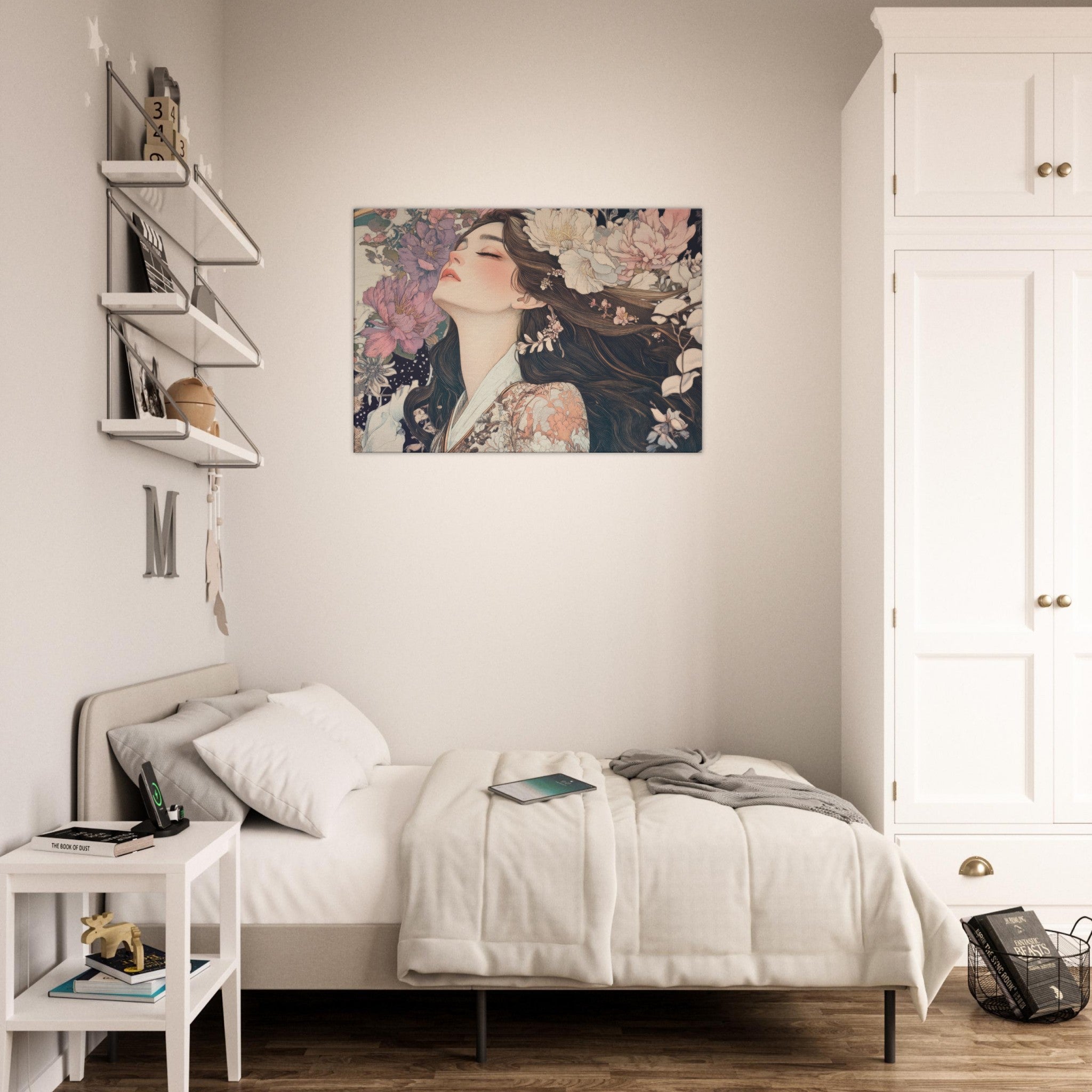 Canvas Landscape - Art Nouveau Enchanted Garden An Art Nouveau inst 2 - Shop Ai Art WebShop - Digital Art online Store