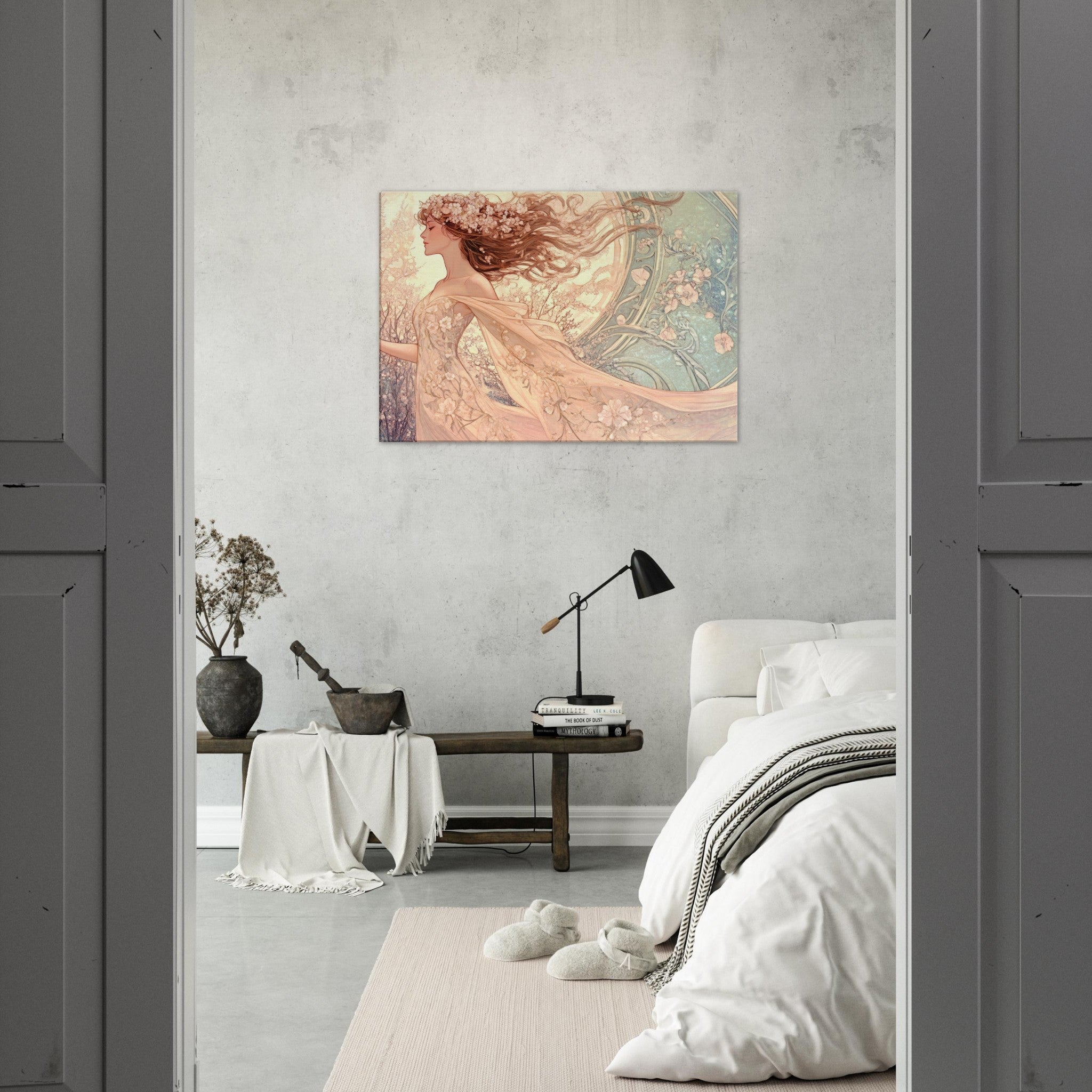 Canvas Landscape - Art Nouveau Enchanted Garden An Art Nouveau inst 6 - Shop Ai Art WebShop - Digital Art online Store