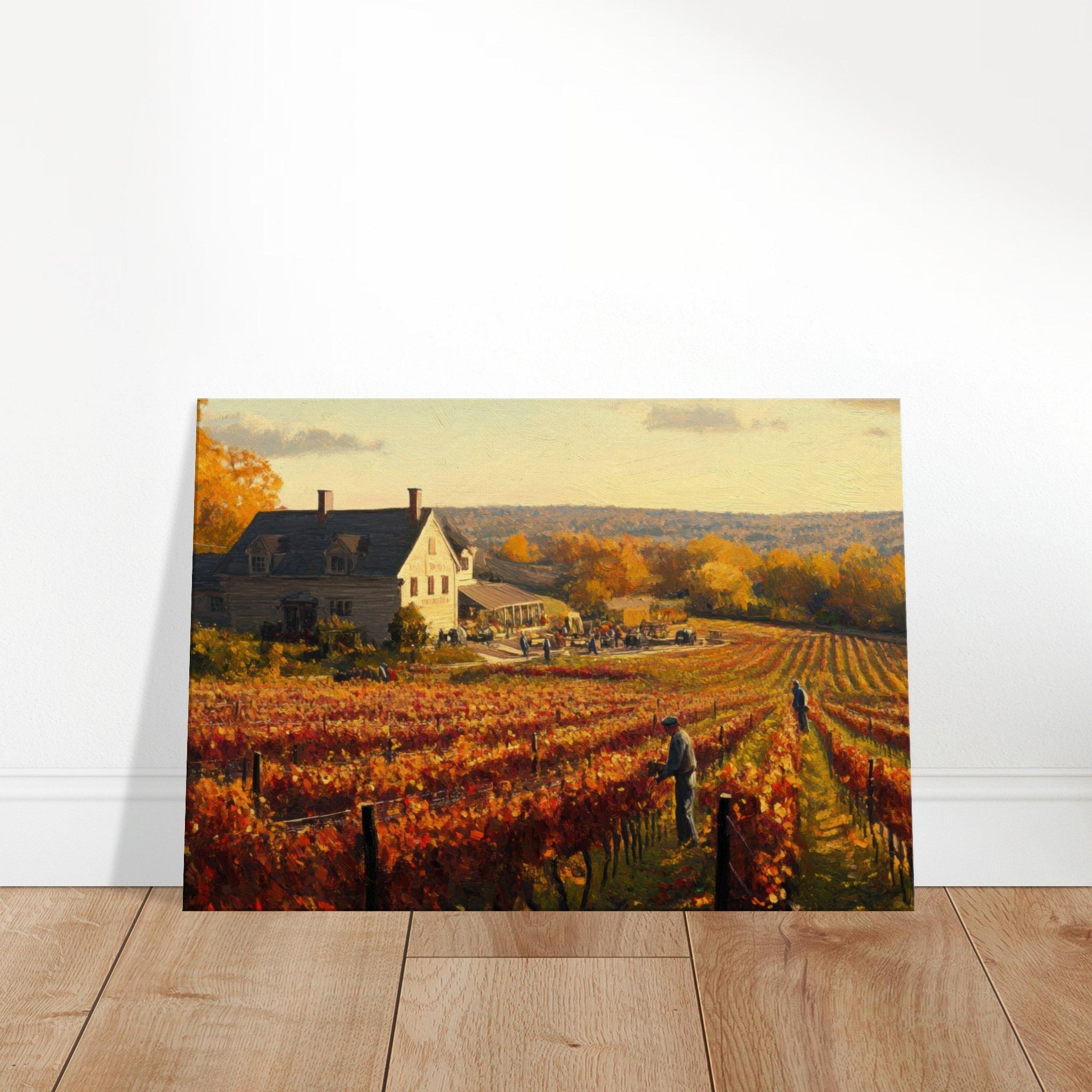 Canvas Landscape - Autumn Vineyard Harvest A picturesque vineyards 3 - Shop Ai Art WebShop - Digital Art online Store
