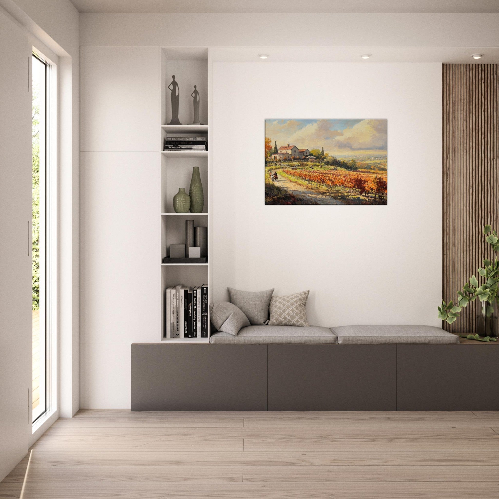 Canvas Landscape - Autumn Vineyard Harvest A picturesque vineyards 4 - Shop Ai Art WebShop - Digital Art online Store