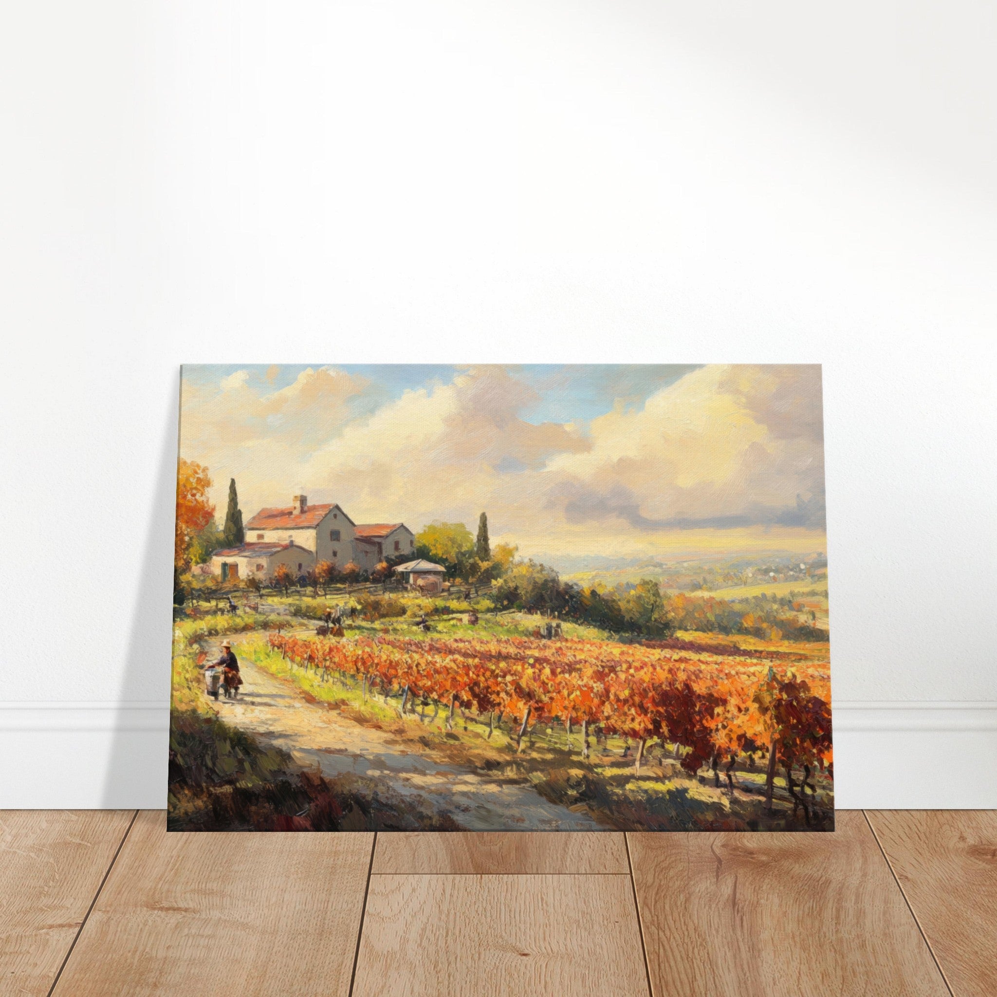 Canvas Landscape - Autumn Vineyard Harvest A picturesque vineyards 4 - Shop Ai Art WebShop - Digital Art online Store