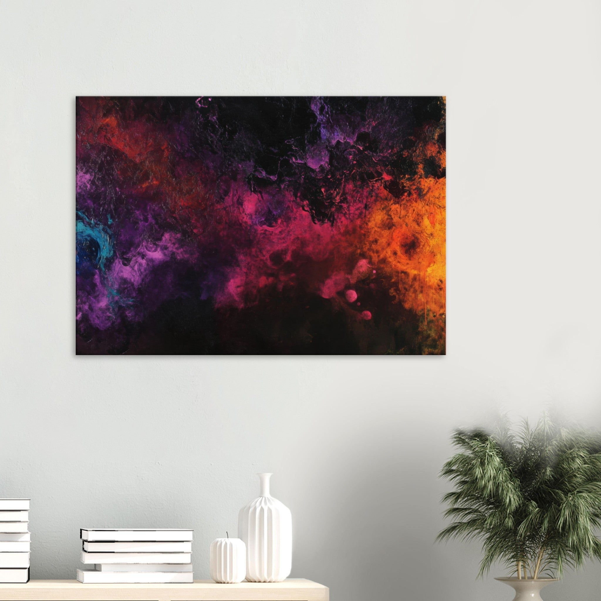 Canvas Landscape - Chromatic Abyss A dark infinite void punctured 2 - Shop Ai Art WebShop - Digital Art online Store