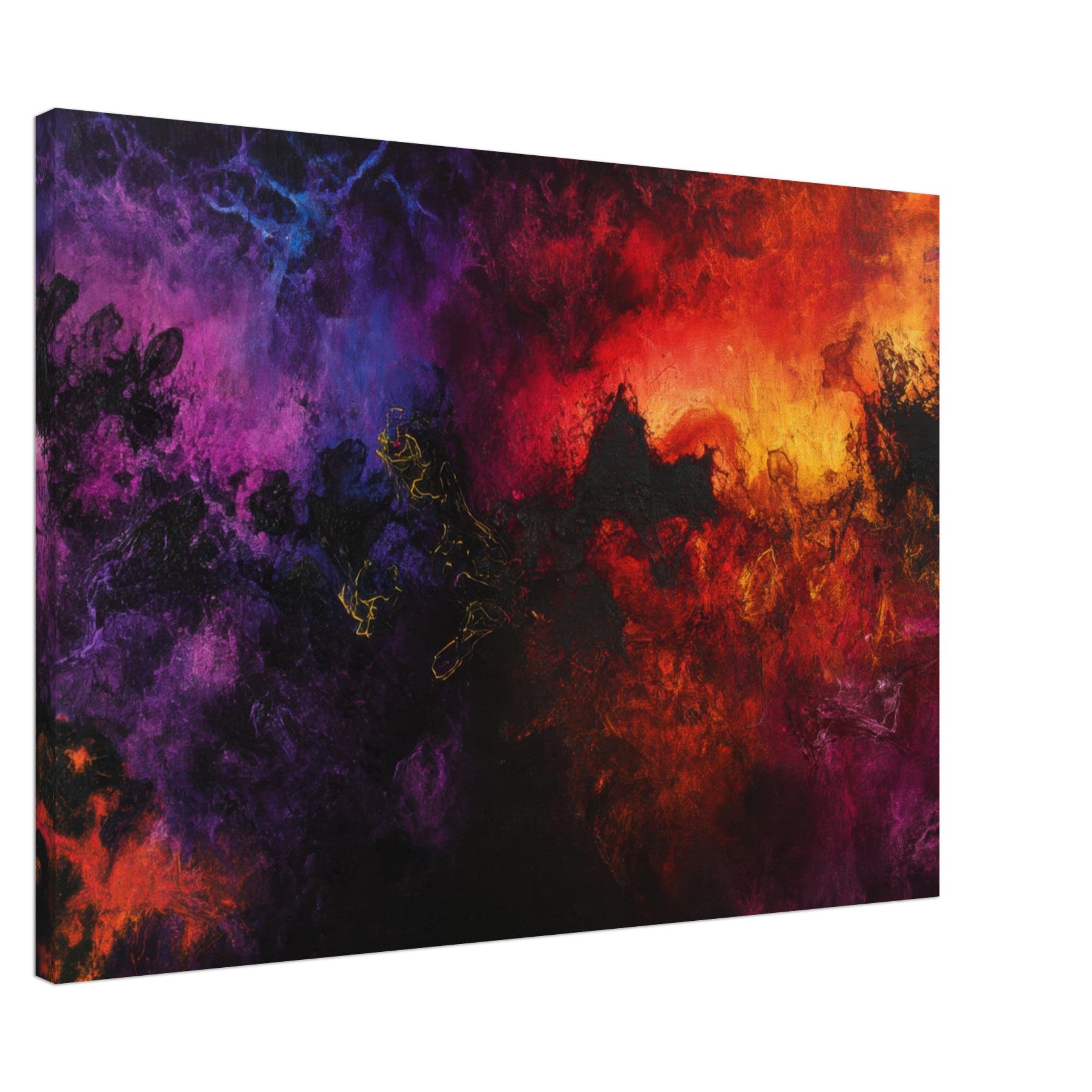 Canvas Landscape - Chromatic Abyss A dark infinite void punctured 3 - Shop Ai Art WebShop - Digital Art online Store