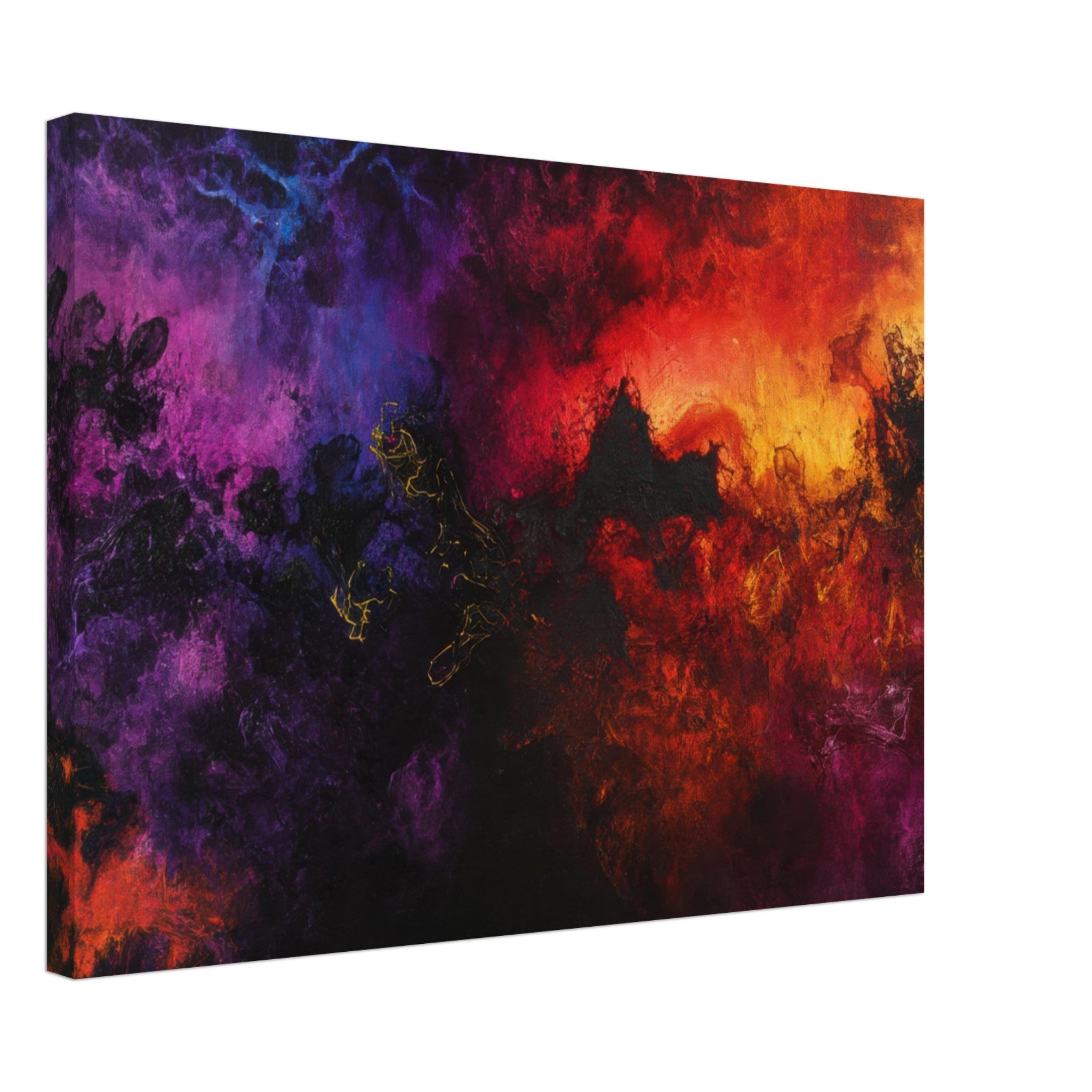 Canvas Landscape - Chromatic Abyss A dark infinite void punctured 3 - Shop Ai Art WebShop - Digital Art online Store