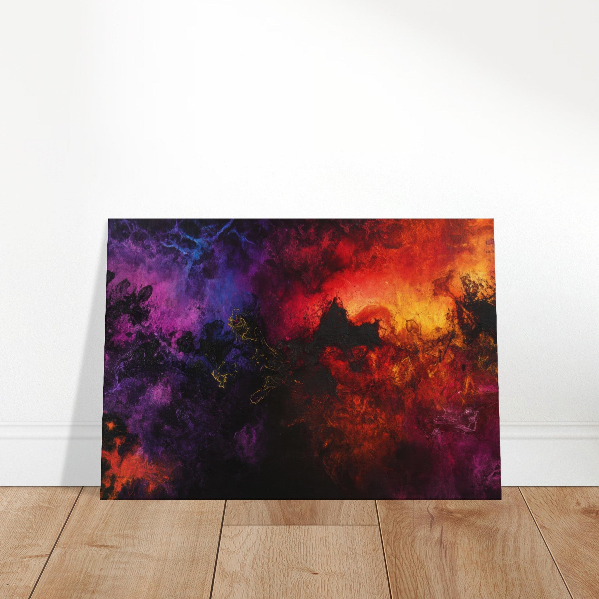 Canvas Landscape - Chromatic Abyss A dark infinite void punctured 3 - Shop Ai Art WebShop - Digital Art online Store