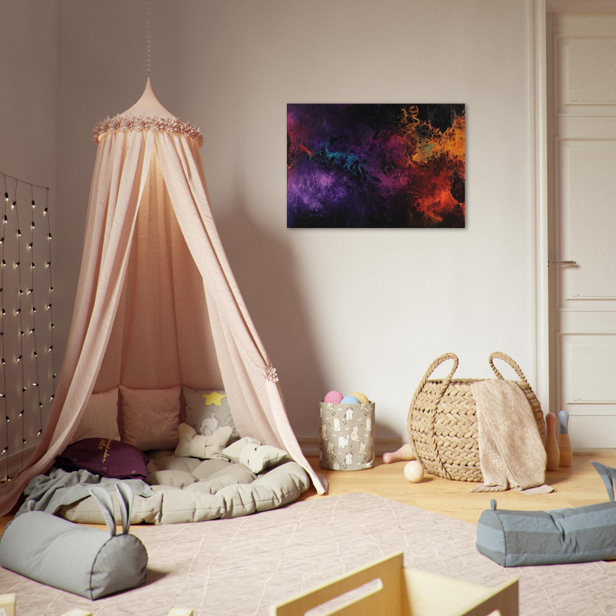 Canvas Landscape - Chromatic Abyss A dark infinite void punctured 4 - Shop Ai Art WebShop - Digital Art online Store