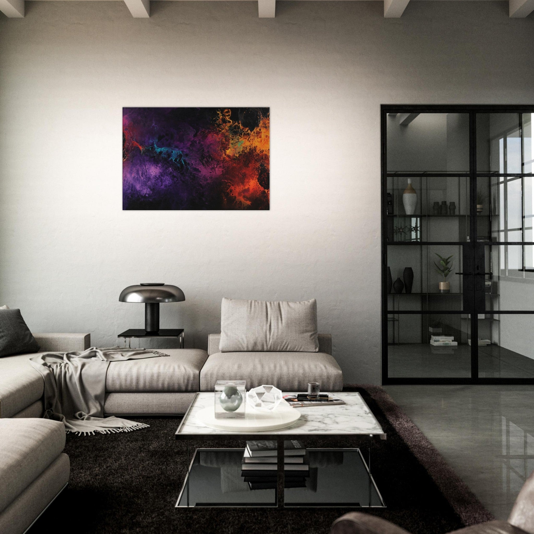 Canvas Landscape - Chromatic Abyss A dark infinite void punctured 4 - Shop Ai Art WebShop - Digital Art online Store