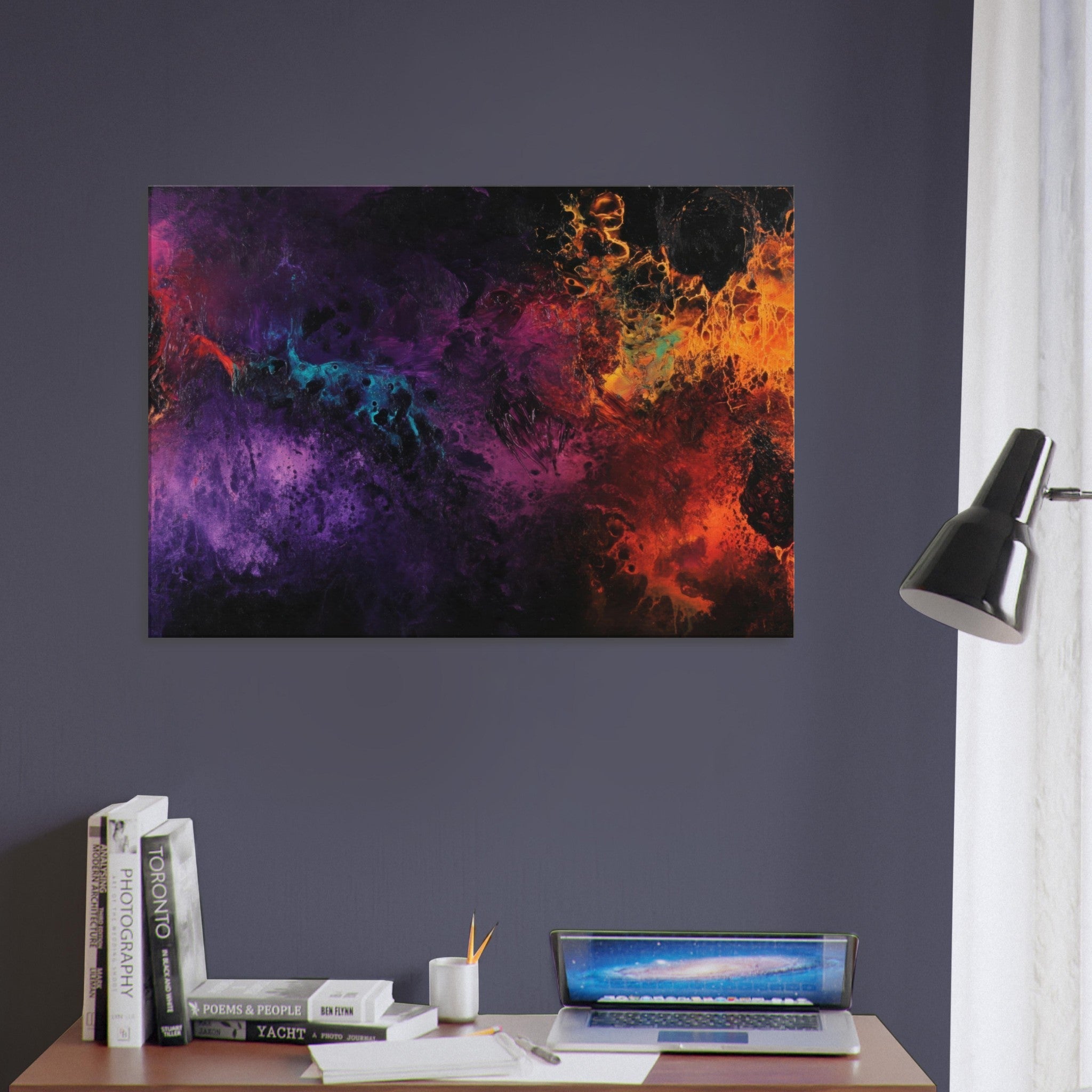Canvas Landscape - Chromatic Abyss A dark infinite void punctured 4 - Shop Ai Art WebShop - Digital Art online Store