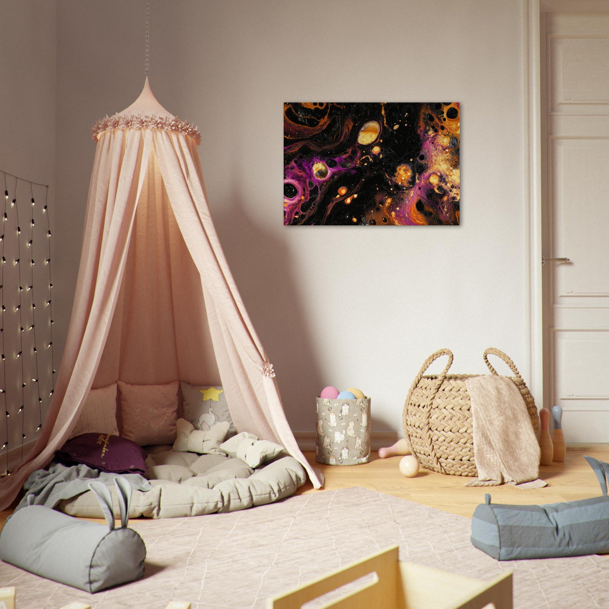 Canvas Landscape - Chromatic Abyss A dark infinite void punctured 7 - Shop Ai Art WebShop - Digital Art online Store