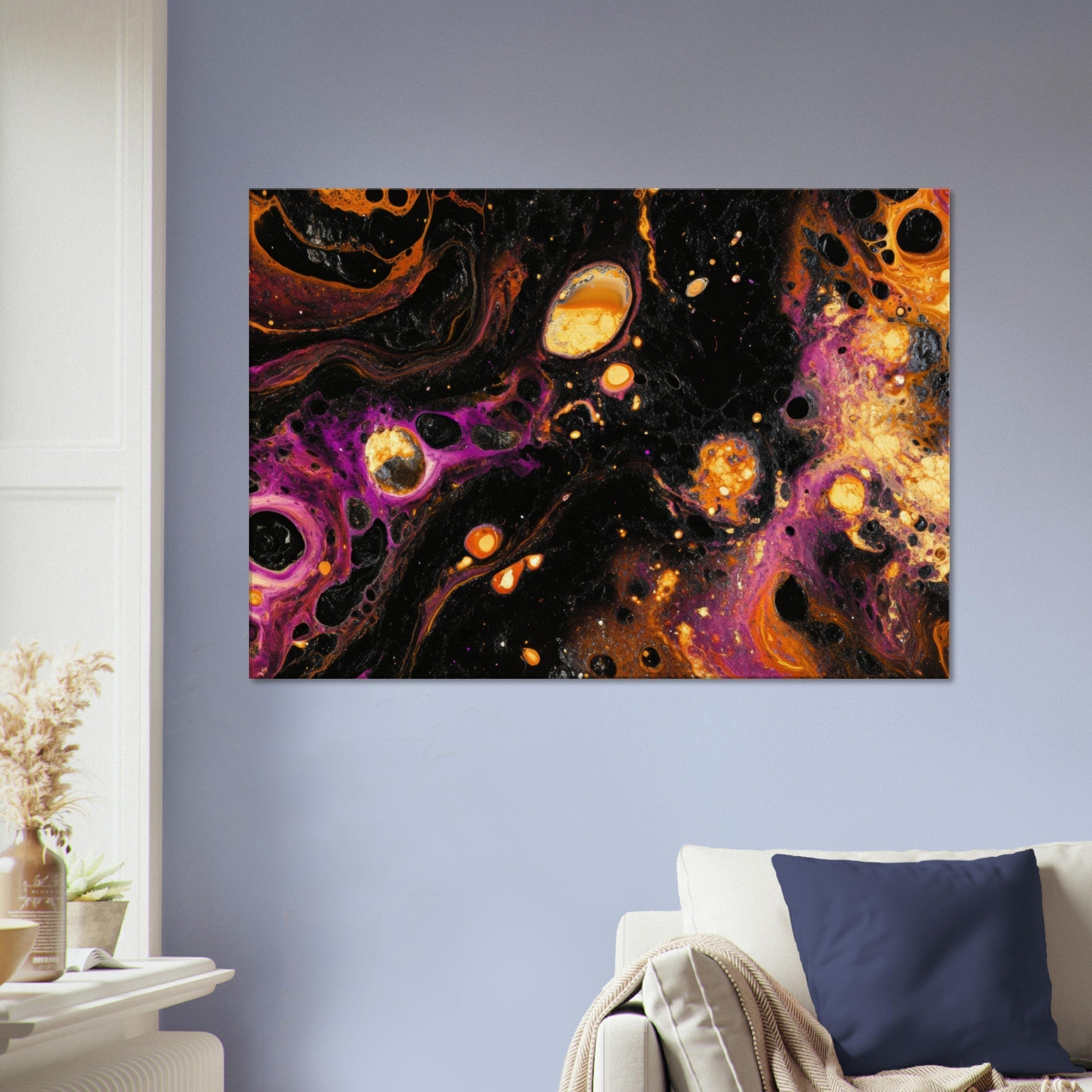 Canvas Landscape - Chromatic Abyss A dark infinite void punctured 7 - Shop Ai Art WebShop - Digital Art online Store