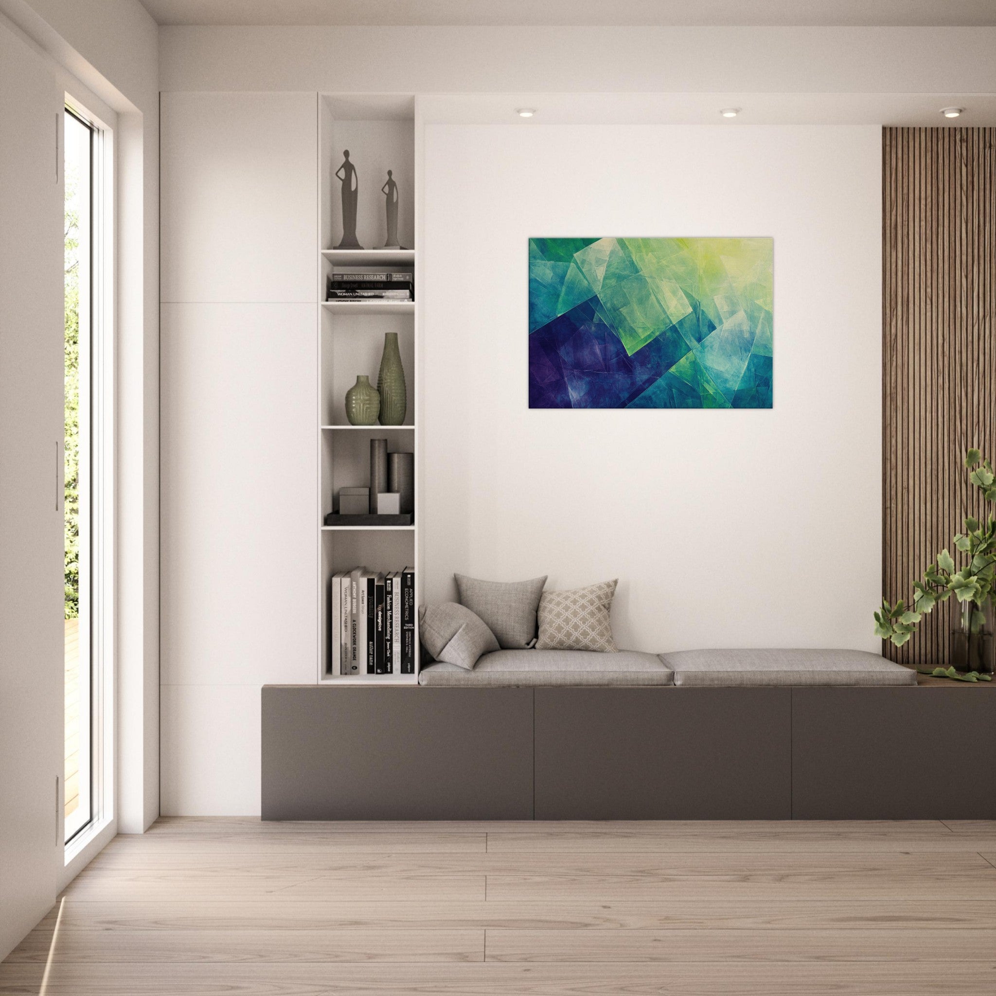 Canvas Landscape - Fractured Realities Shattered geometric patterns - Shop Ai Art WebShop - Digital Art online Store