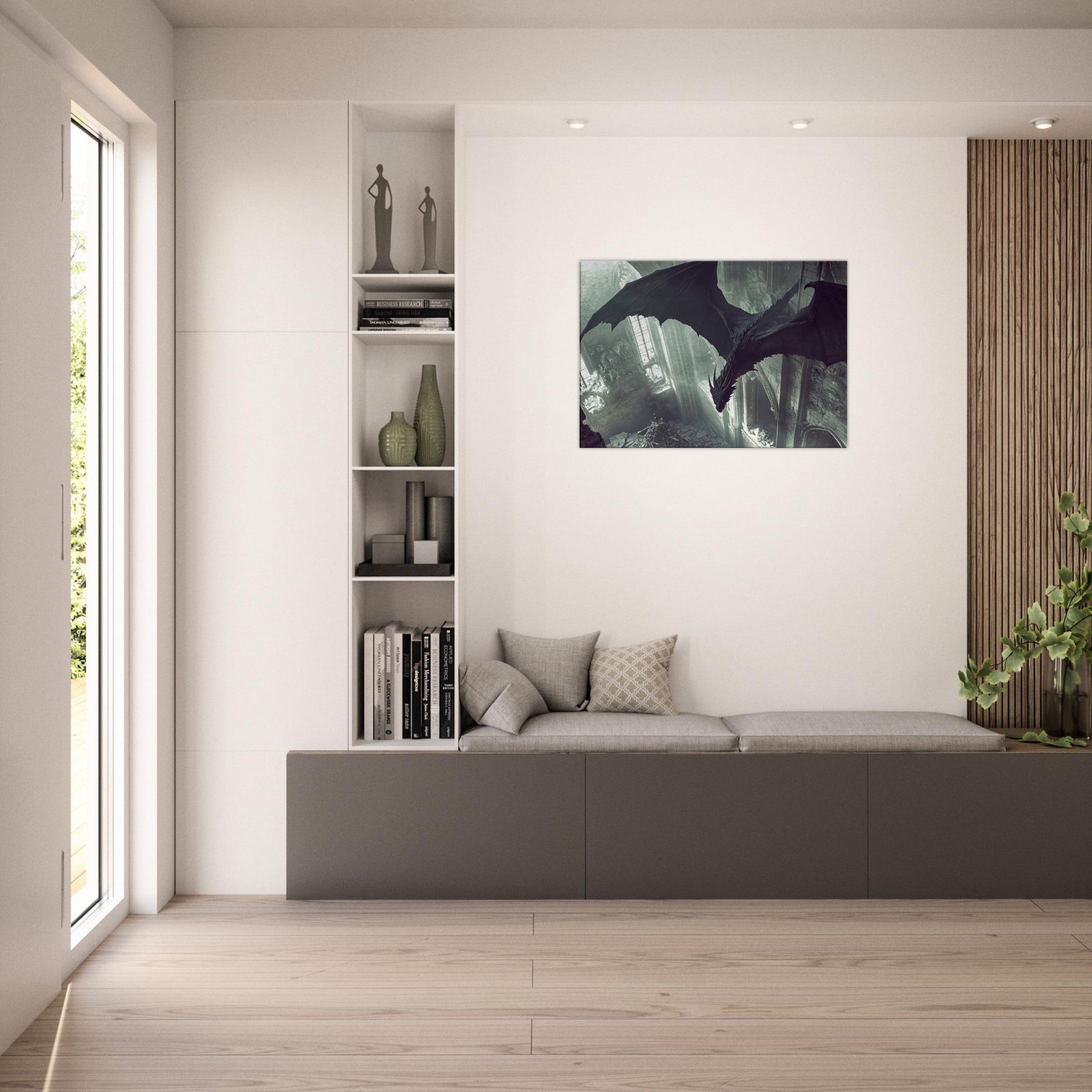 Canvas Landscape - Gothic Shadow Dragons Lair Gothic Dramatic High 2 - Shop Ai Art WebShop - Digital Art online Store