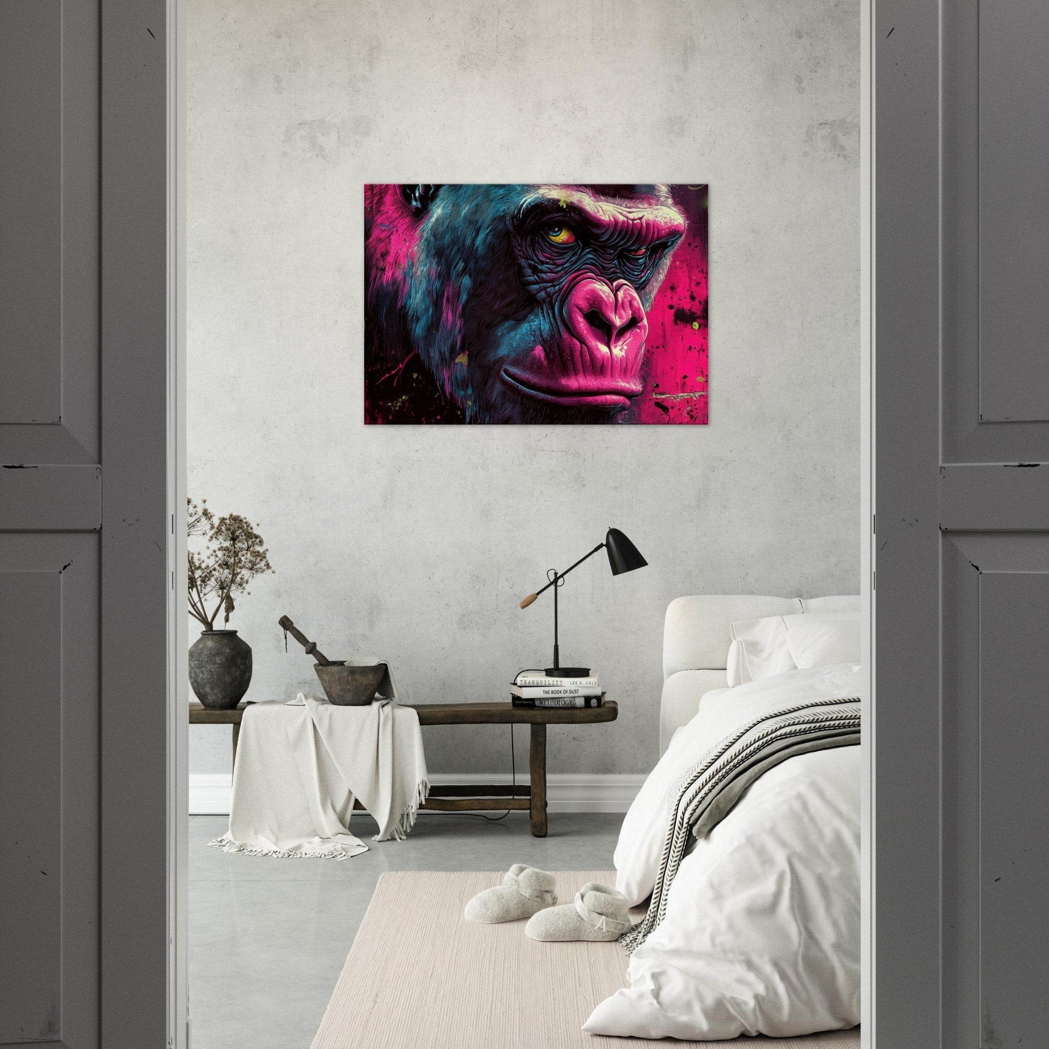 Canvas Landscape - Graffiti - Style Street Art Gorilla A powerful 6 - Shop Ai Art WebShop - Digital Art online Store