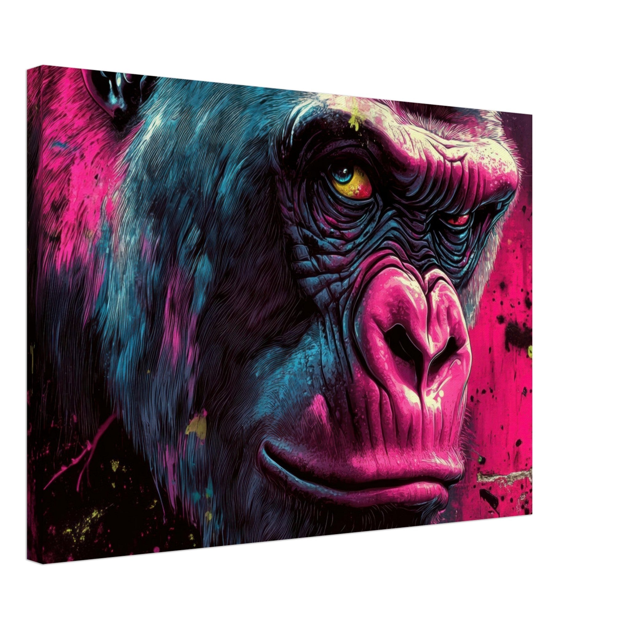 Canvas Landscape - Graffiti - Style Street Art Gorilla A powerful 6 - Shop Ai Art WebShop - Digital Art online Store