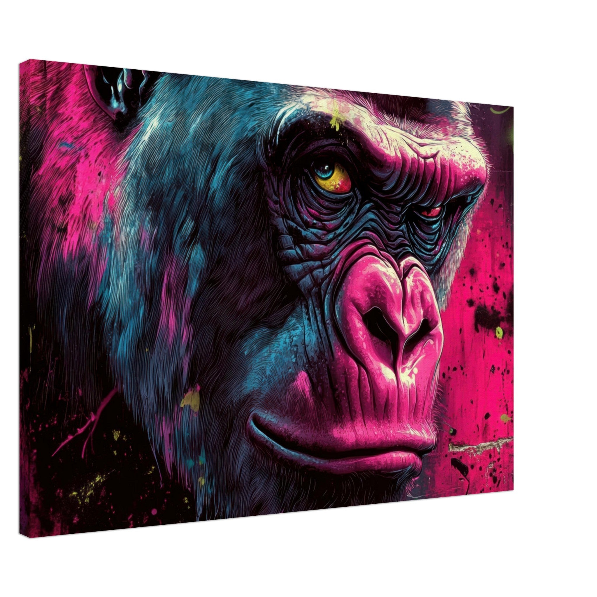 Canvas Landscape - Graffiti - Style Street Art Gorilla A powerful 6 - Shop Ai Art WebShop - Digital Art online Store