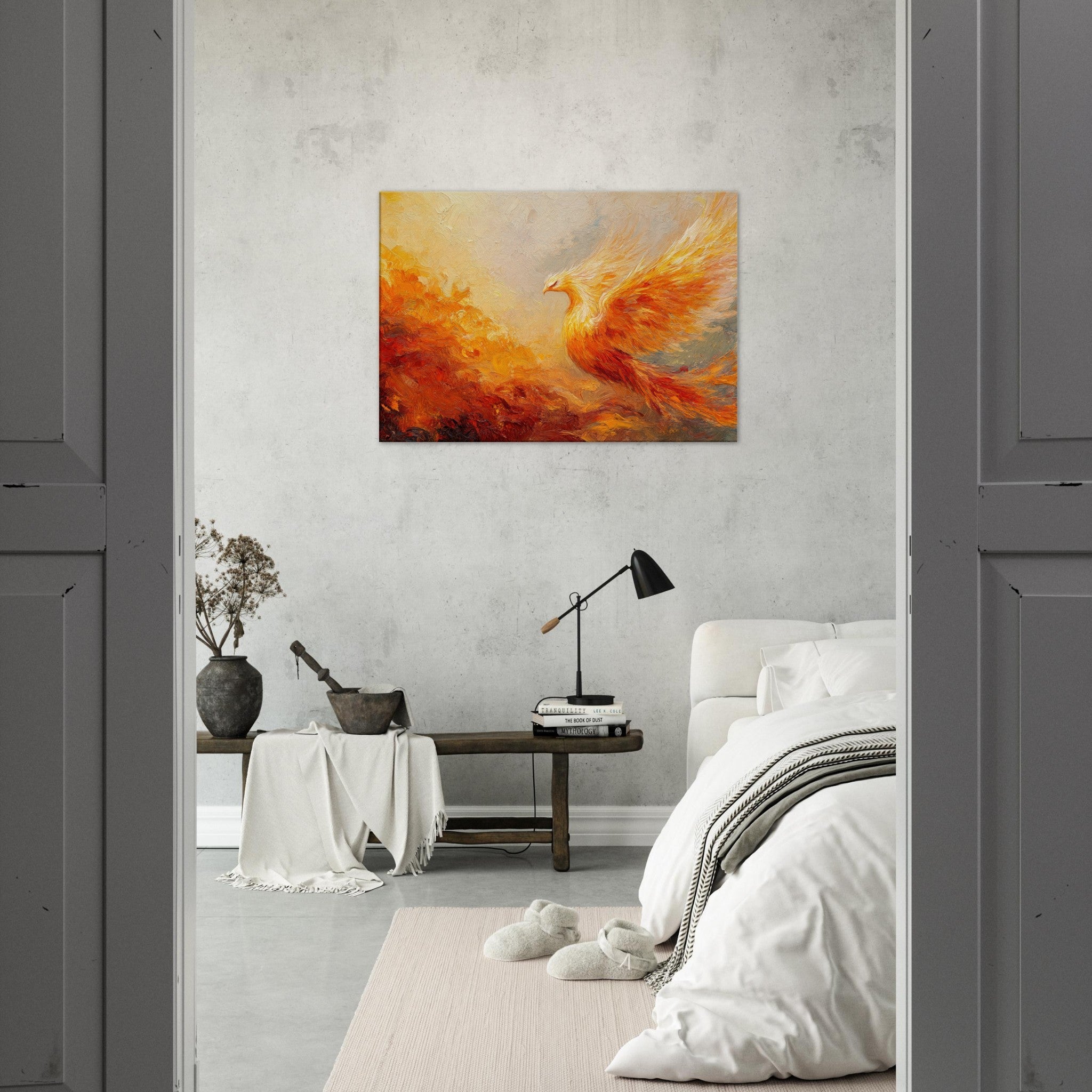 Canvas Landscape - Impressionist Phoenix Rebirth Impressionism Did 2 - Shop Ai Art WebShop - Digital Art online Store