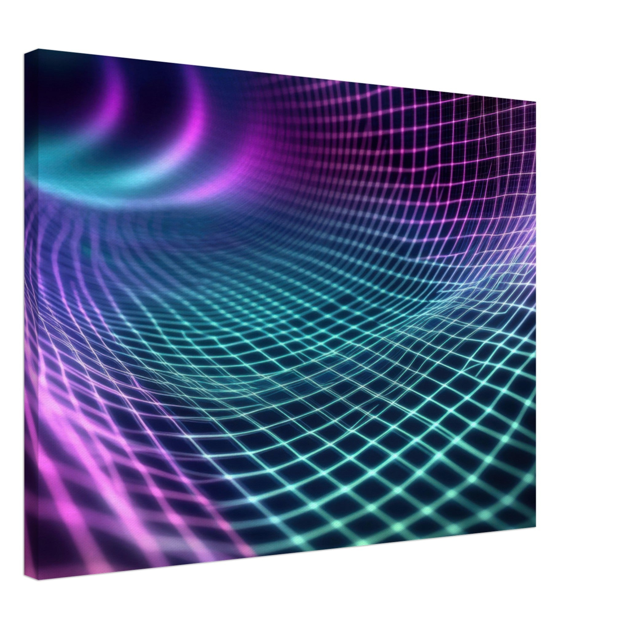 Canvas Landscape - Quantum Reverberation Cascading waves of transit 2 - Shop Ai Art WebShop - Digital Art online Store