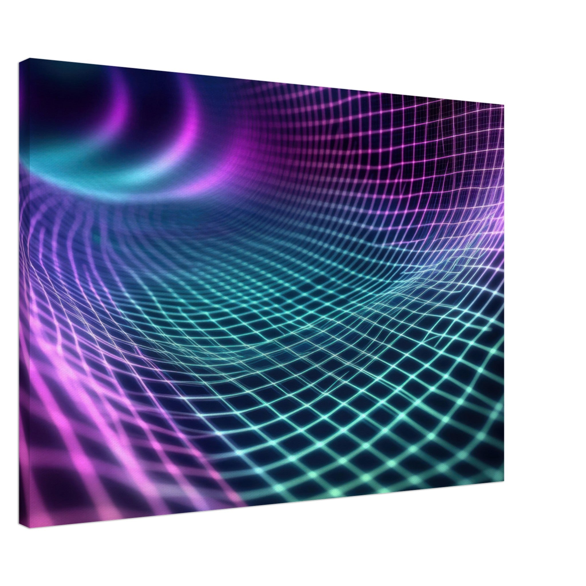Canvas Landscape - Quantum Reverberation Cascading waves of transit 2 - Shop Ai Art WebShop - Digital Art online Store